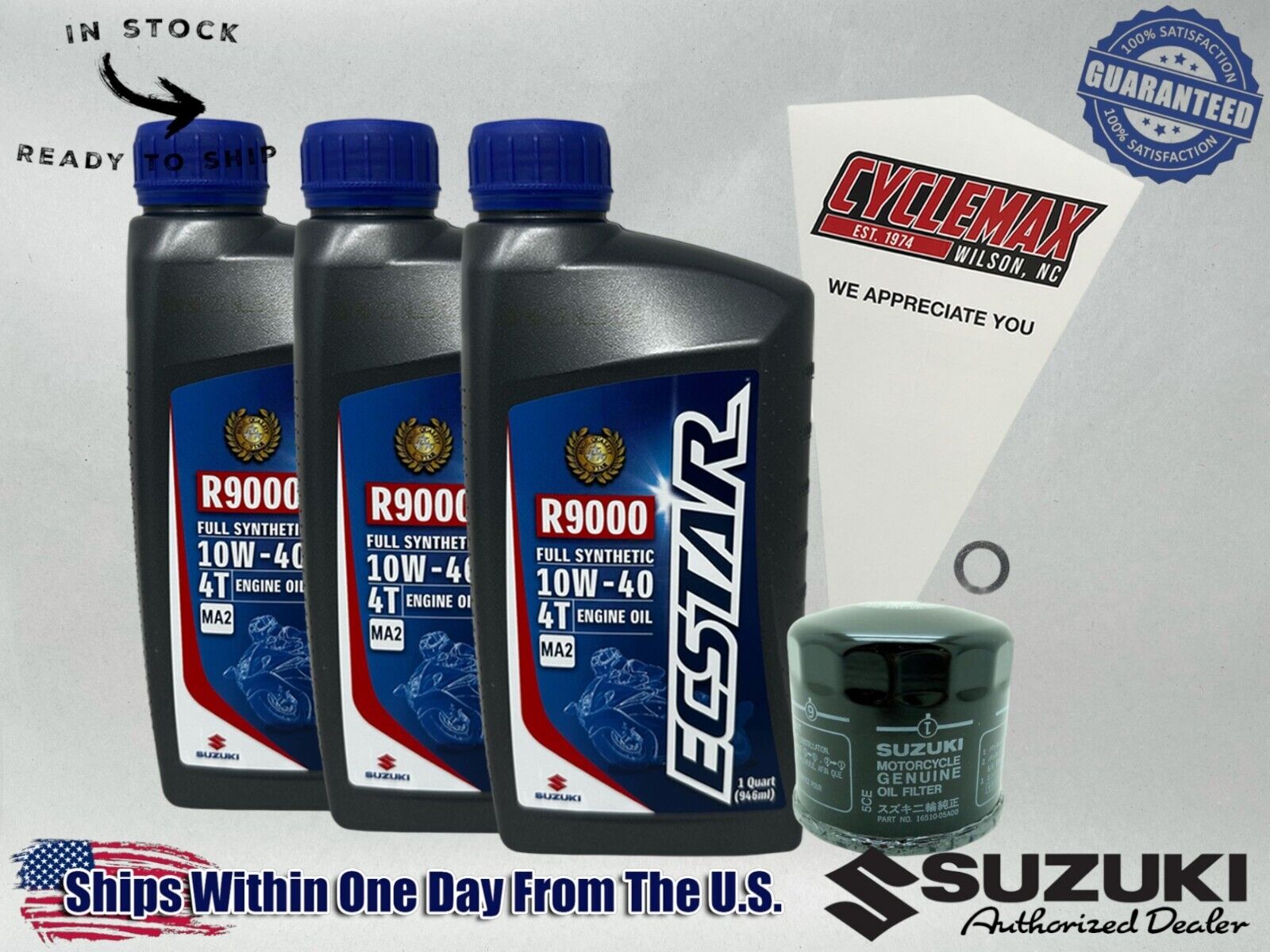 Cyclemax FS Ecstar R9000 Oil Change Kit fits 1985-1986 Suzuki GV1200 Madura