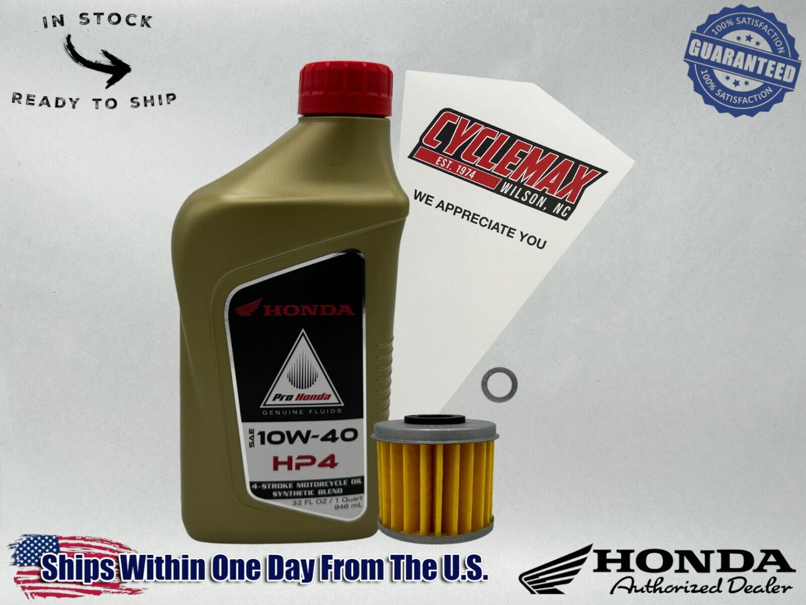 Cyclemax Semi-Synthetic HP4 Oil Change Kit fits 2004-2005 Honda TRX450R