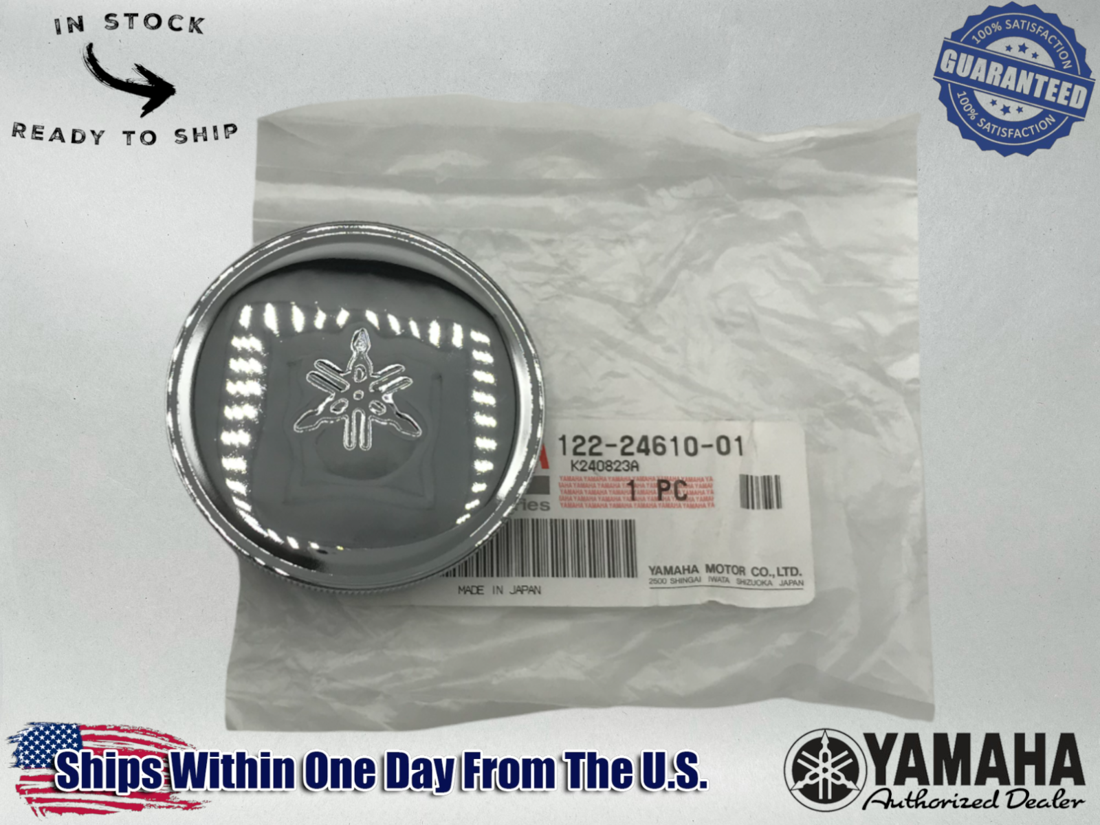 Yamaha Genuine OEM DT1 CT1 RT1 CHROME GAS FUEL TANK CAP 122-24610-01-00
