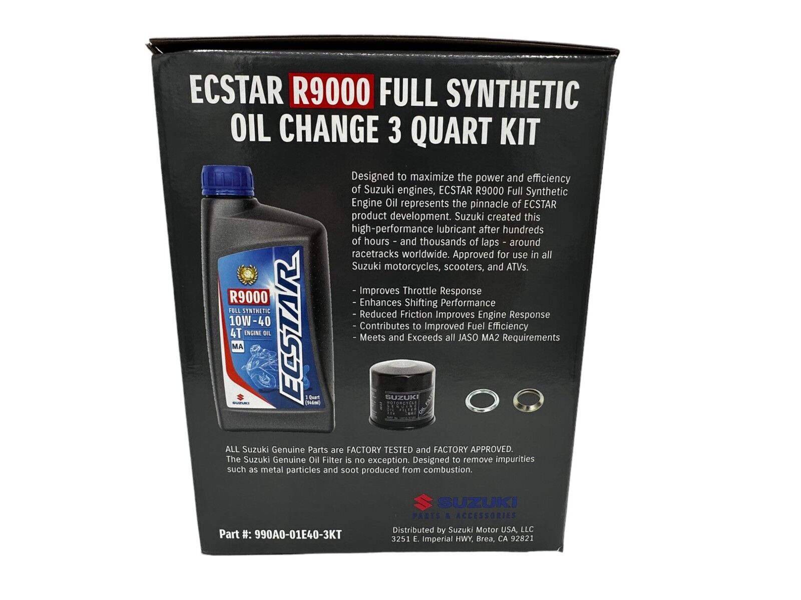 Cyclemax Suzuki OEM Ecstar R9000 FS Oil Change Kit 990A0-01E40-01Q-3KT w/ Funnel