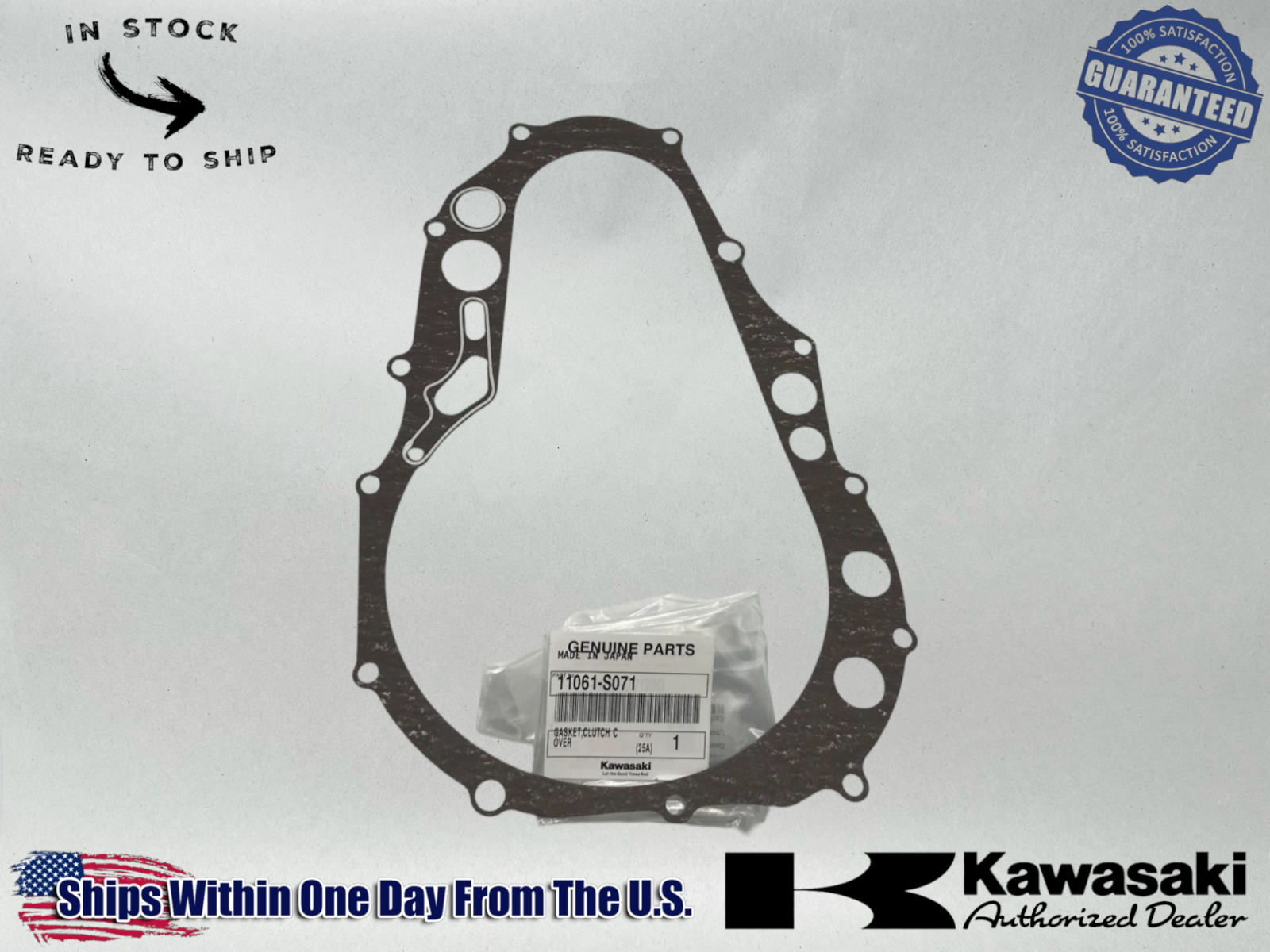 Kawasaki Genuine OEM Authentic Clutch Cover Gasket 11061-S071