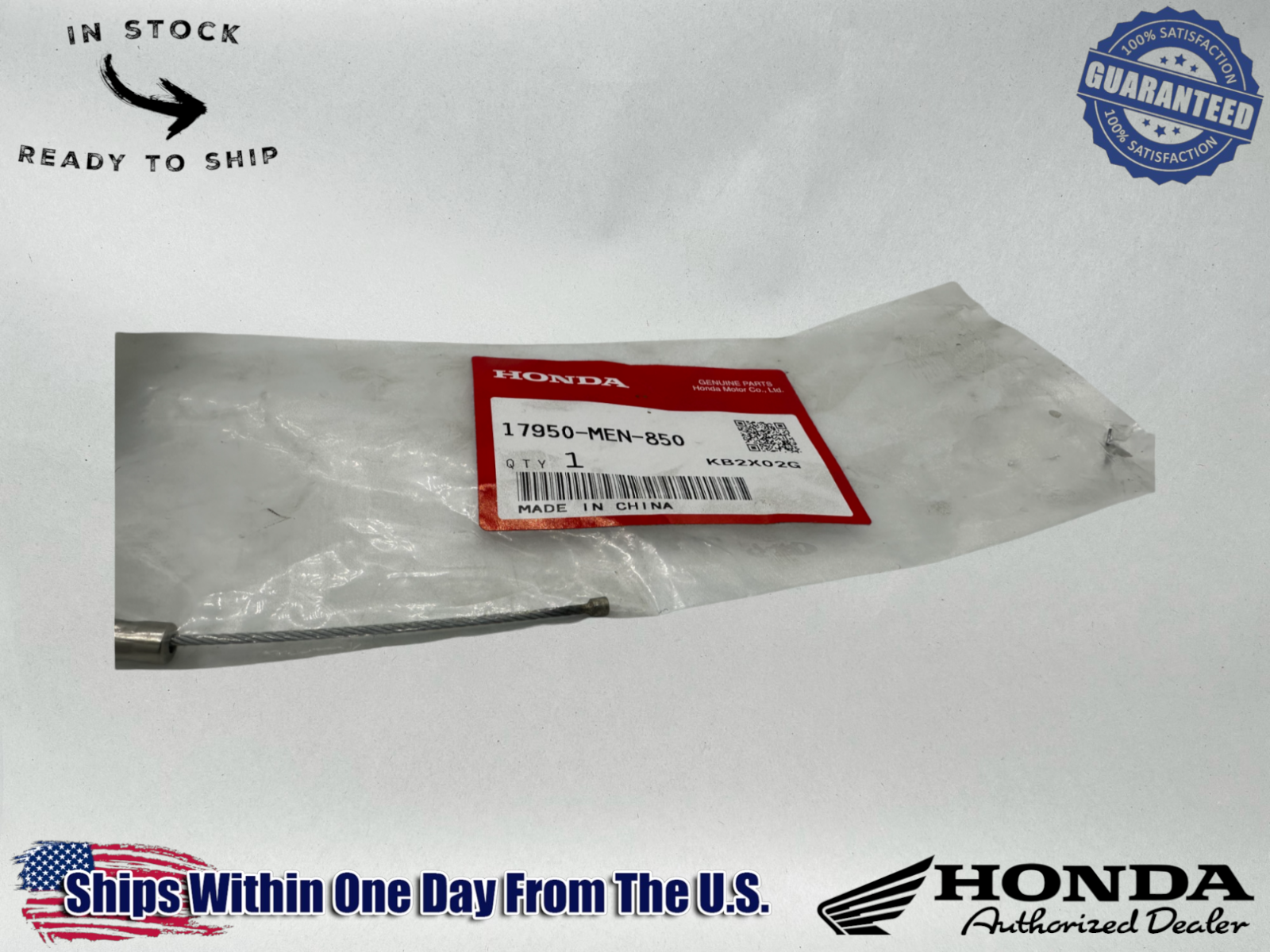 HONDA Genuine OEM Authentic HOT START CABLE CRF450R 2004-07 - 17950-MEN-850