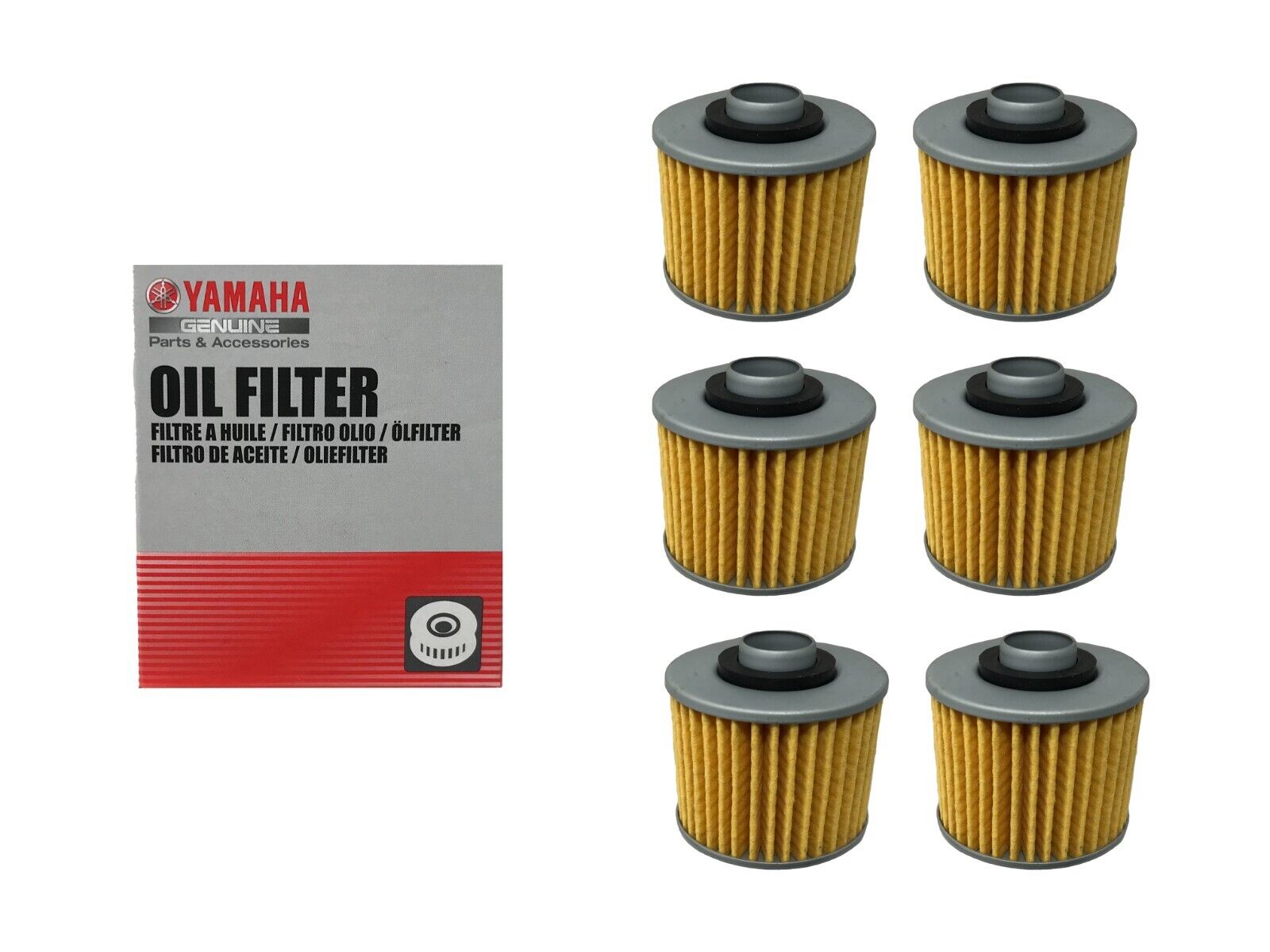 OEM Yamaha Oil Filter 4X7-13440-90 6 PACK