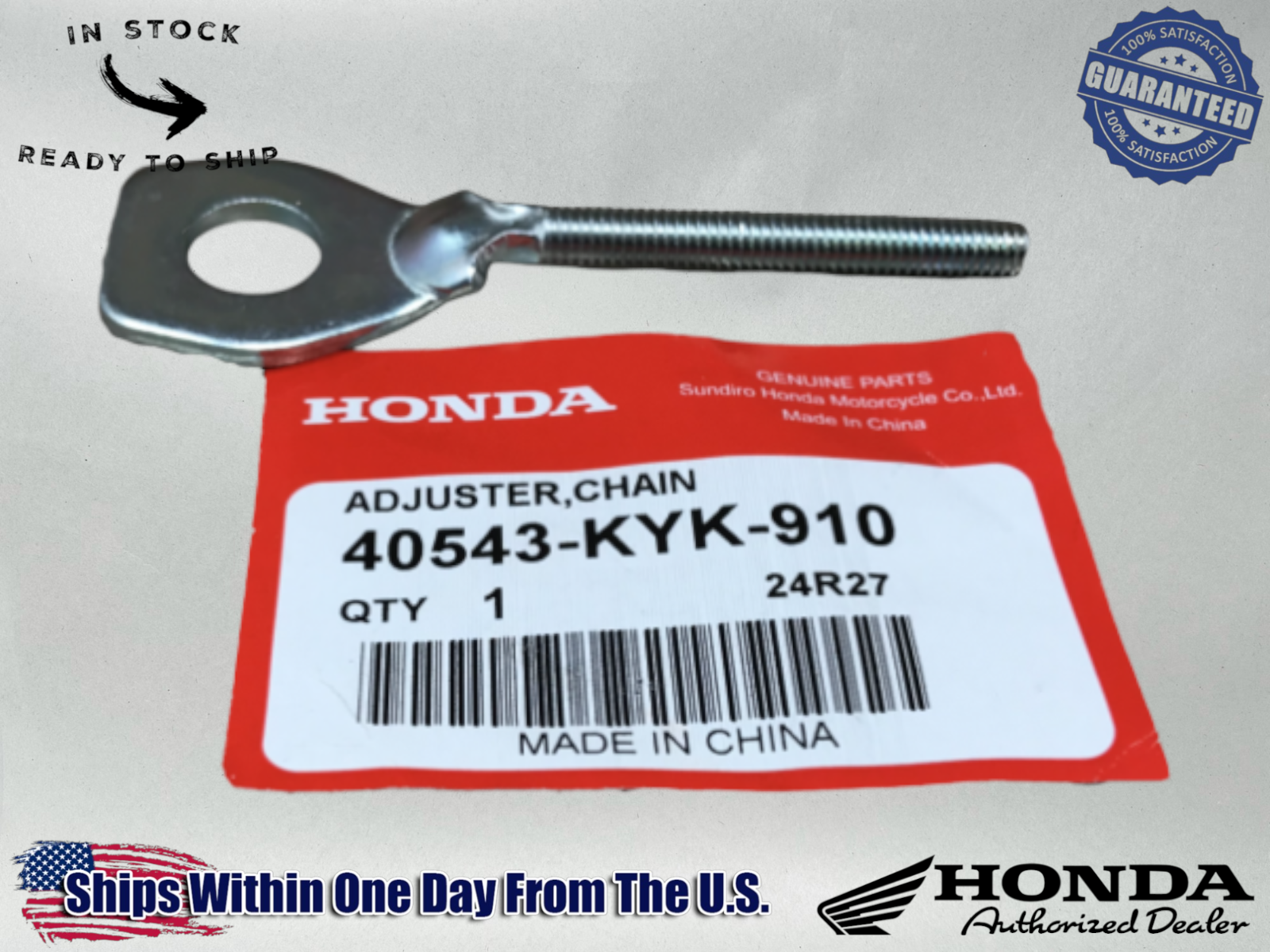 Honda OEM Chain Adjuster x2 CRF110F 2013-2024 40543-KYK-910