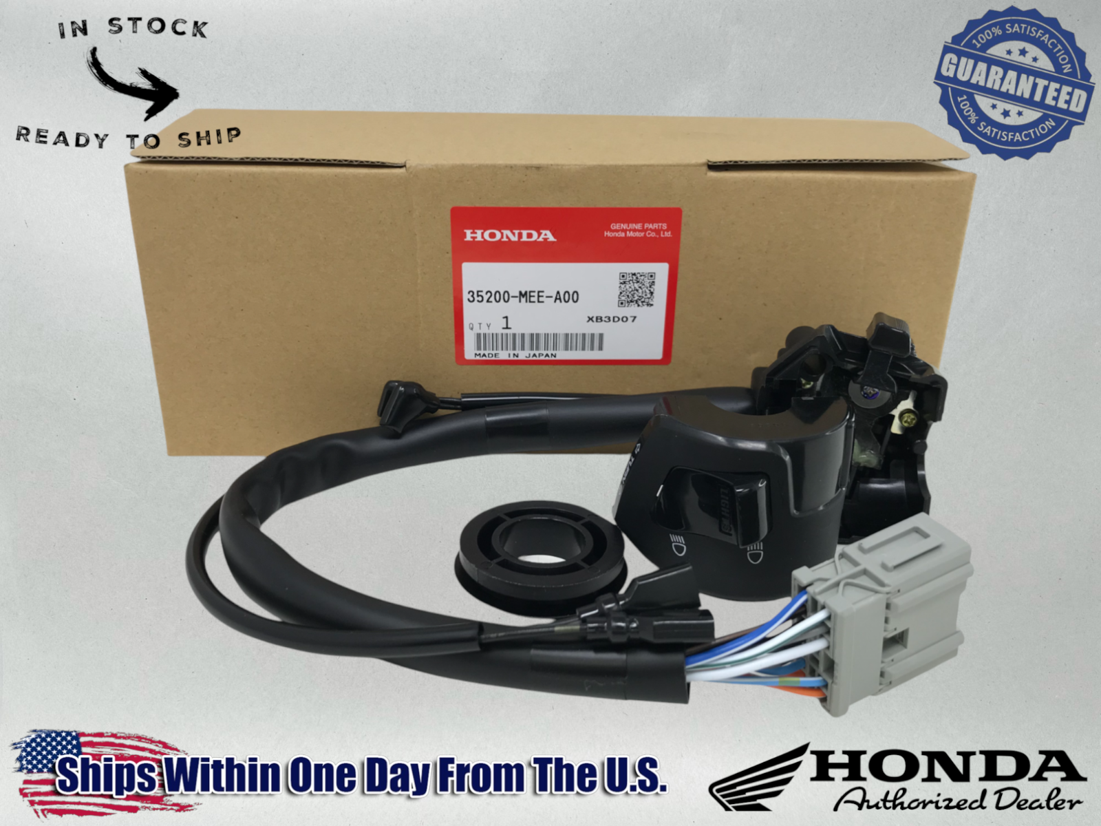 Honda OEM Lt Hand Hi/Lo Turn Signal Switch Assembly 05-06 CBR600RR 35200-MEE-A00