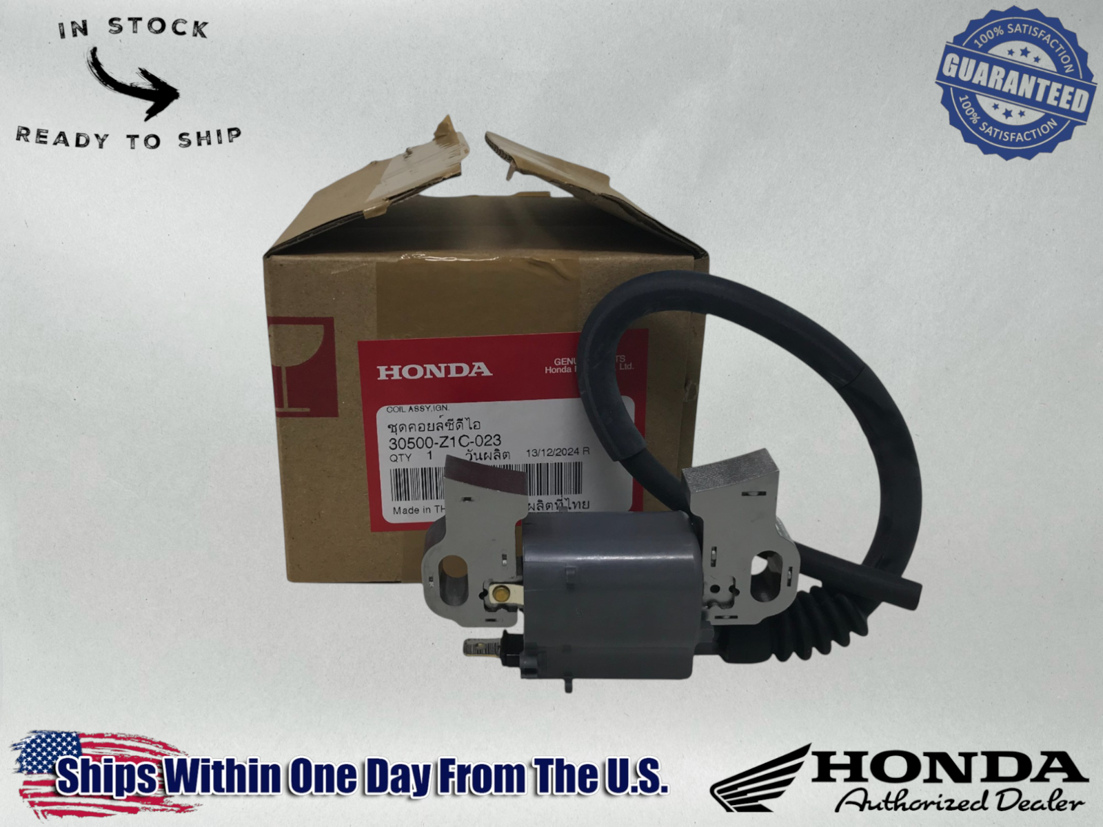 Honda Genuine OEM Ignition Module Coil Assy GX270 GX340 GX390 30500-Z1C-023