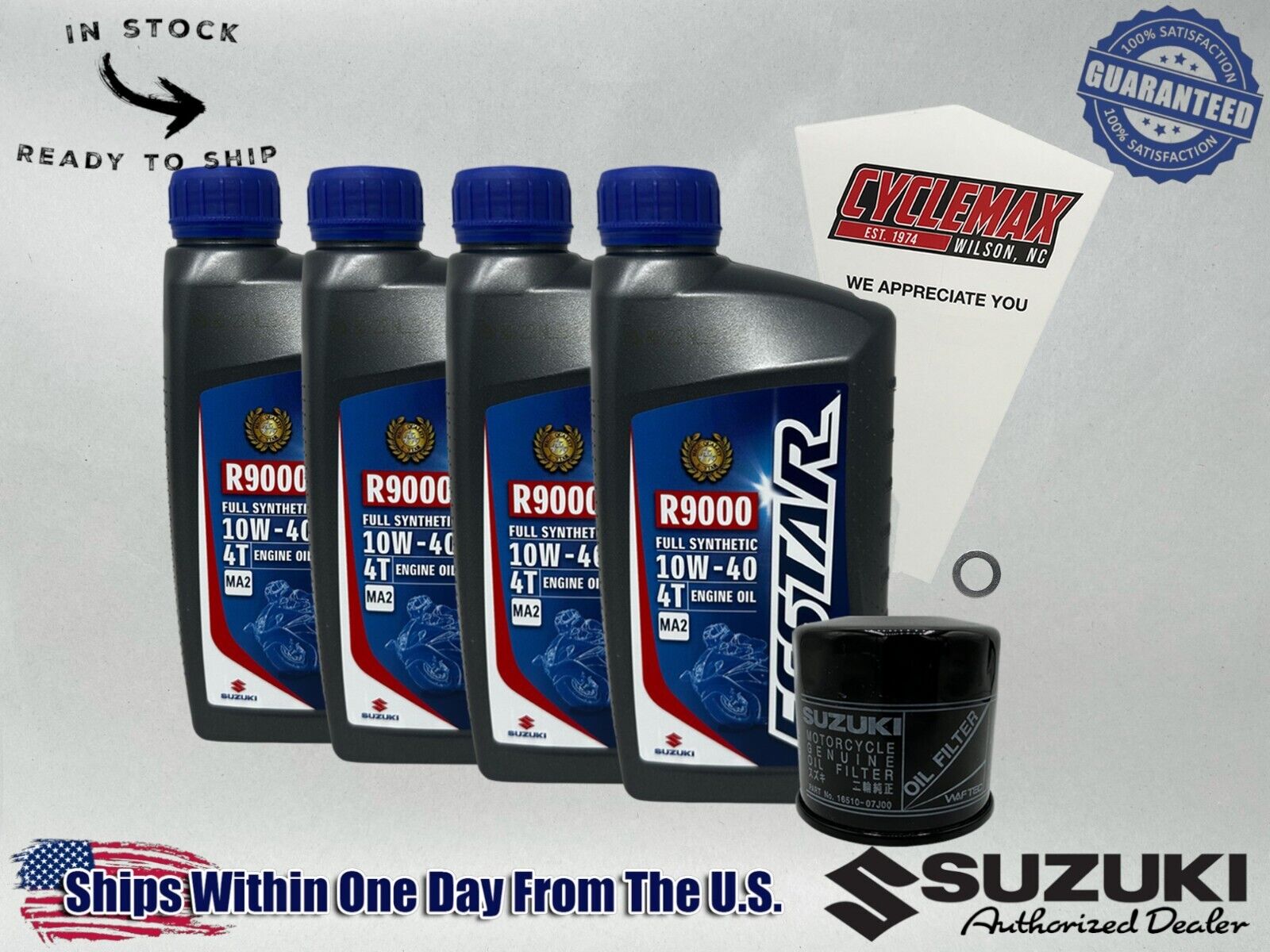 Cyclemax FS R9000 Oil Change Kit fits 2018-2024 Suzuki KINGQUAD 500 LT-A500