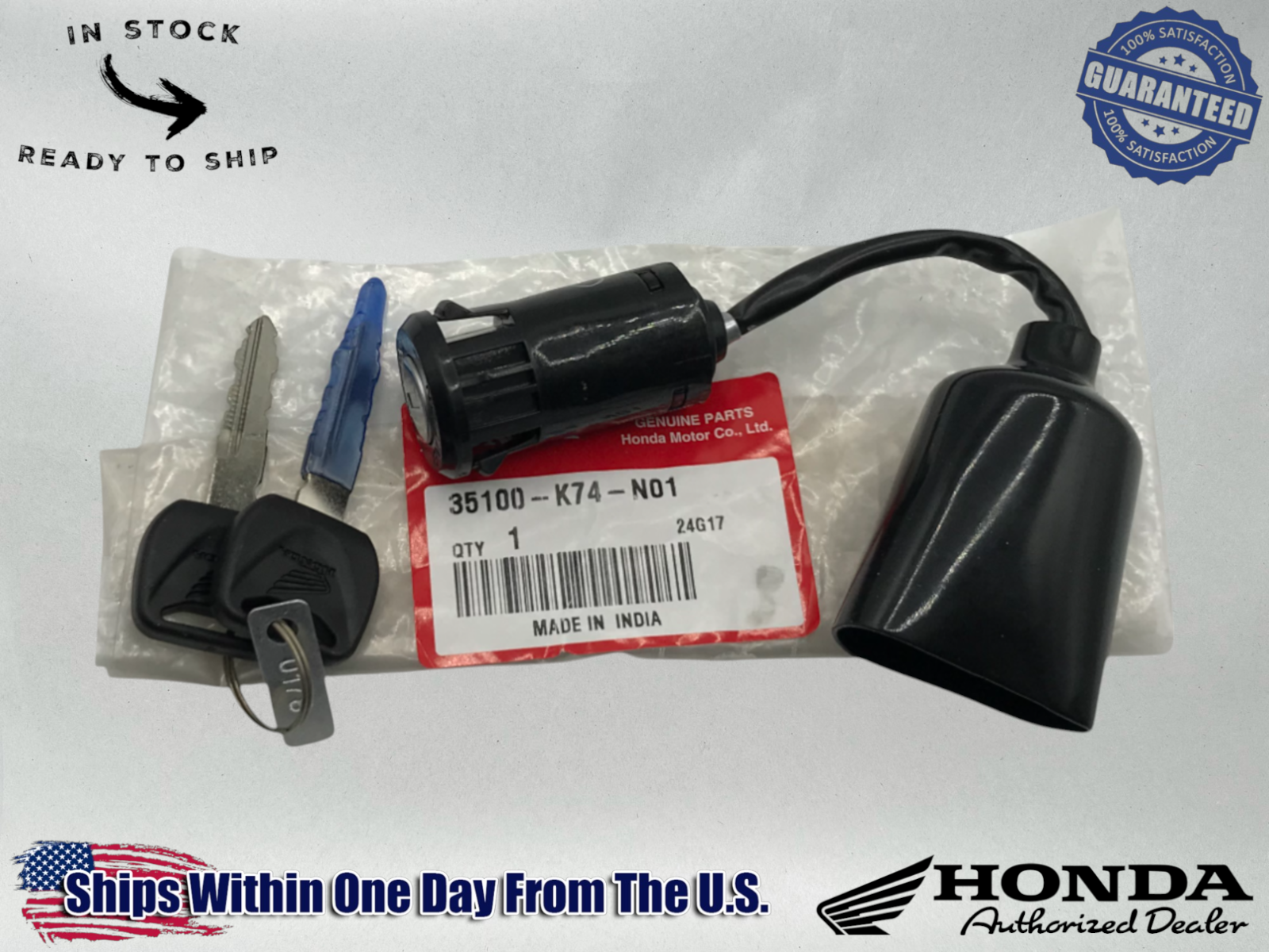 Honda Genuine OEM 2022-2024 Honda Navi NVA110B Ignition Switch 35100-K74-N01