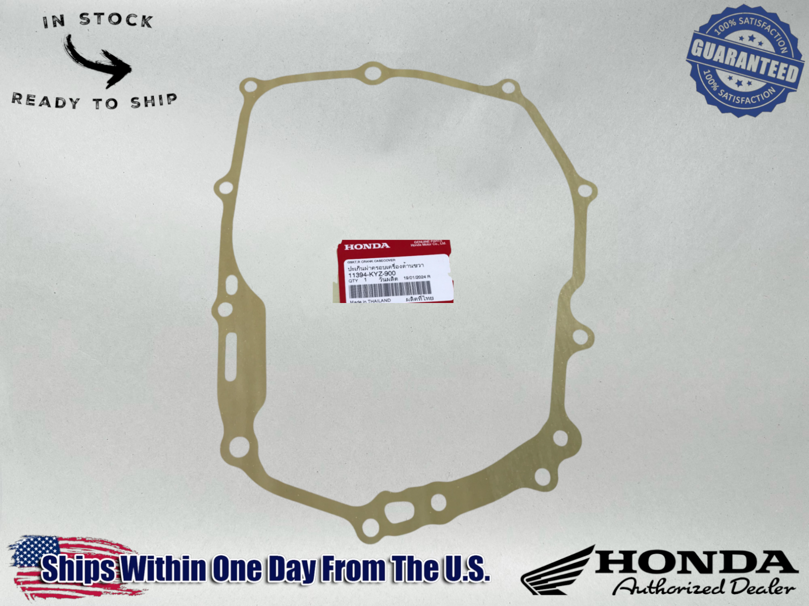 Honda OEM GROM 125 CLUTCH COVER GASKET MSX125 / 11394-KYZ-900