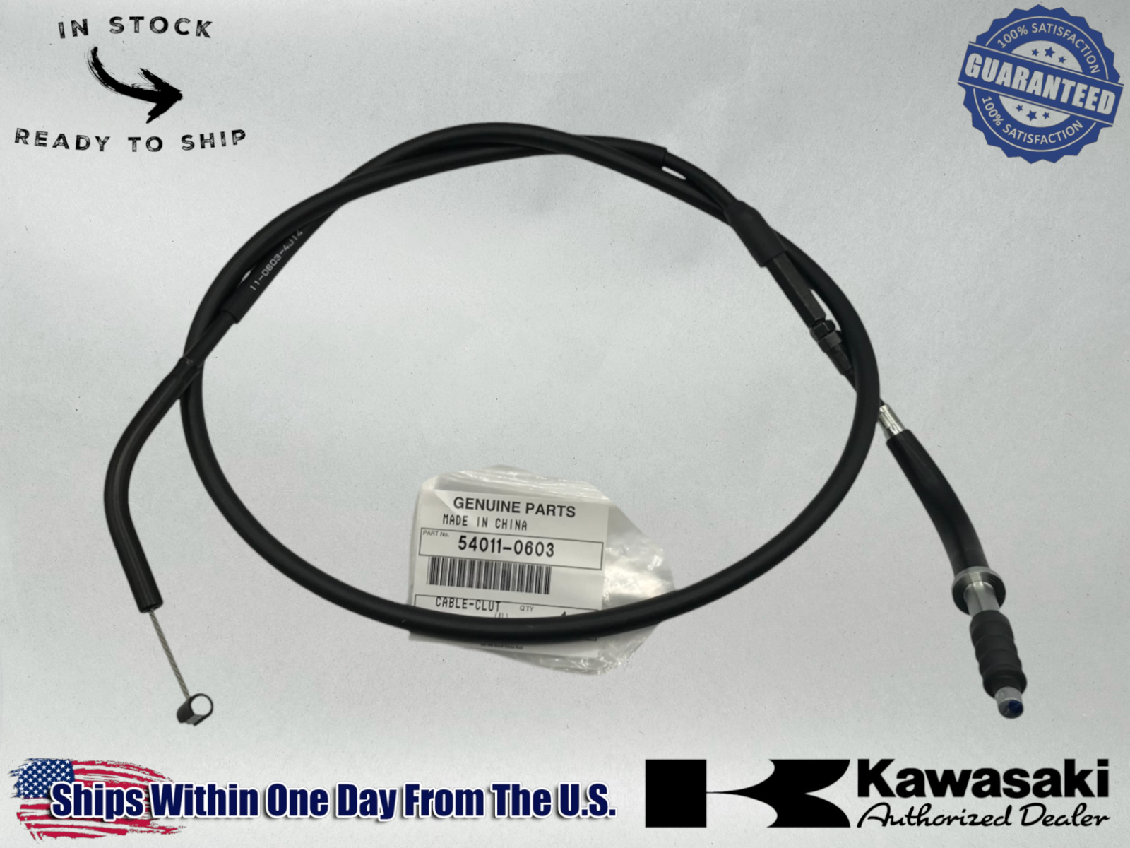 Kawasaki Genuine OEM Authentic 2015-24 VERSYS 650 LT ABS CLUTCH CABLE 54011-0603