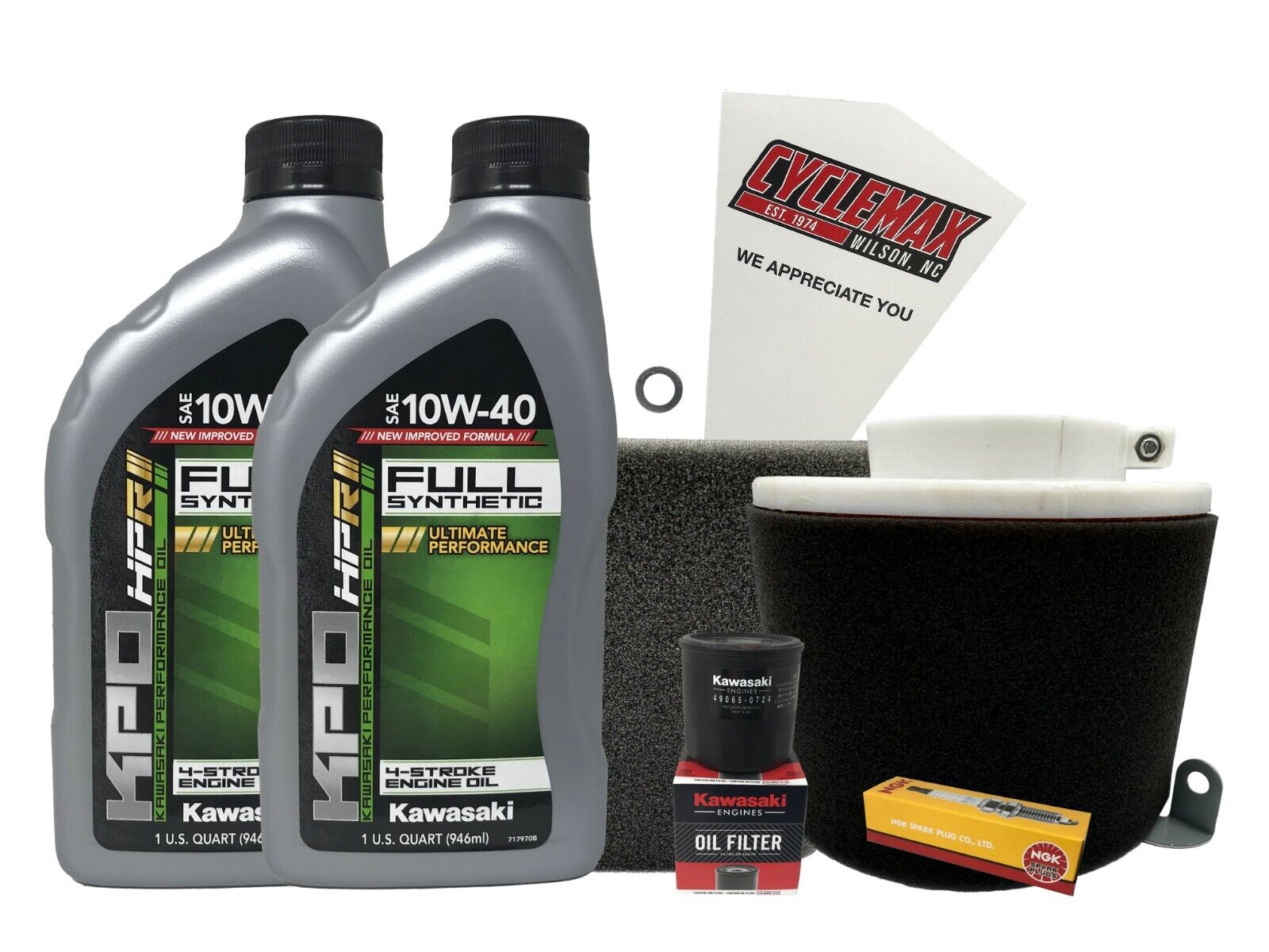 Cyclemax FS Tune Up Kit with Spark Plugs fits 2011-2015 Kawasaki Mule 600