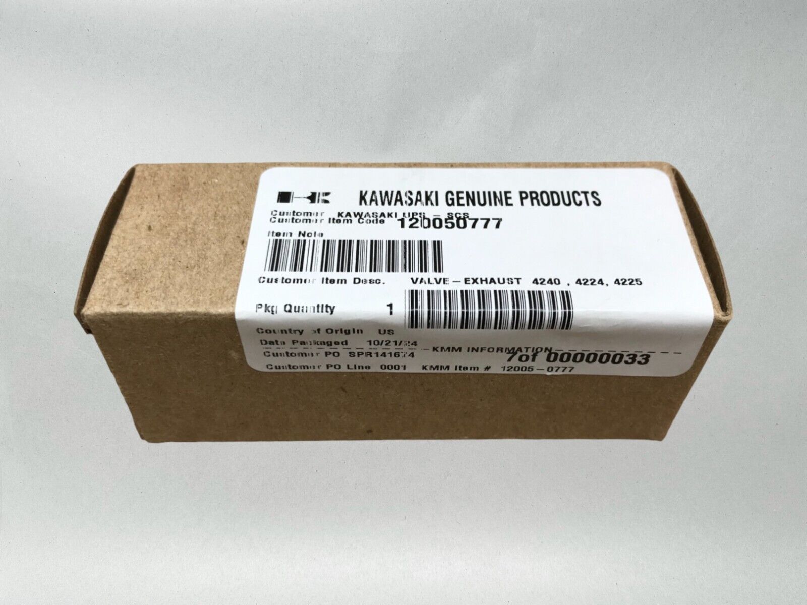 Kawasaki Genuine OEM Authentic Intake & Exhaust Valve Set 12005-0777