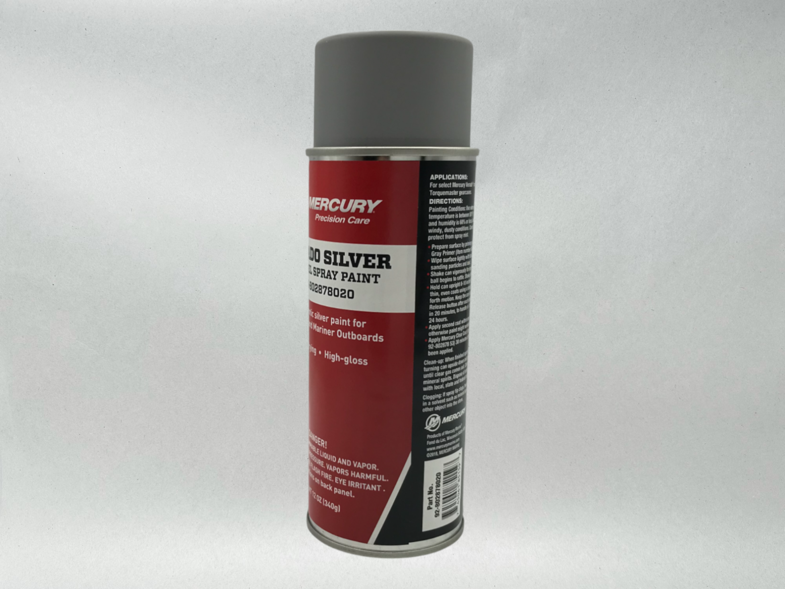 Mercury Genuine OEM Authentic Verado Silver Enamel Spray Paint PN 92-802878020