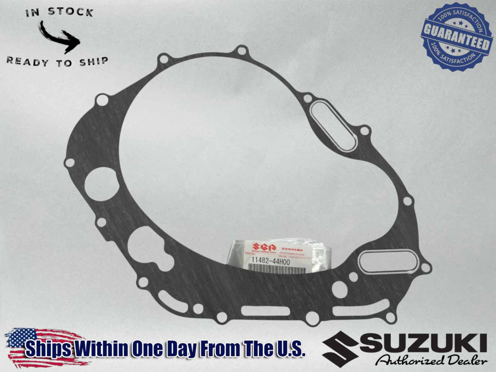 Suzuki Genuine OEM 2004-24 V-STROM DL 650 RH CLUTCH COVER GASKET 11482-44H00