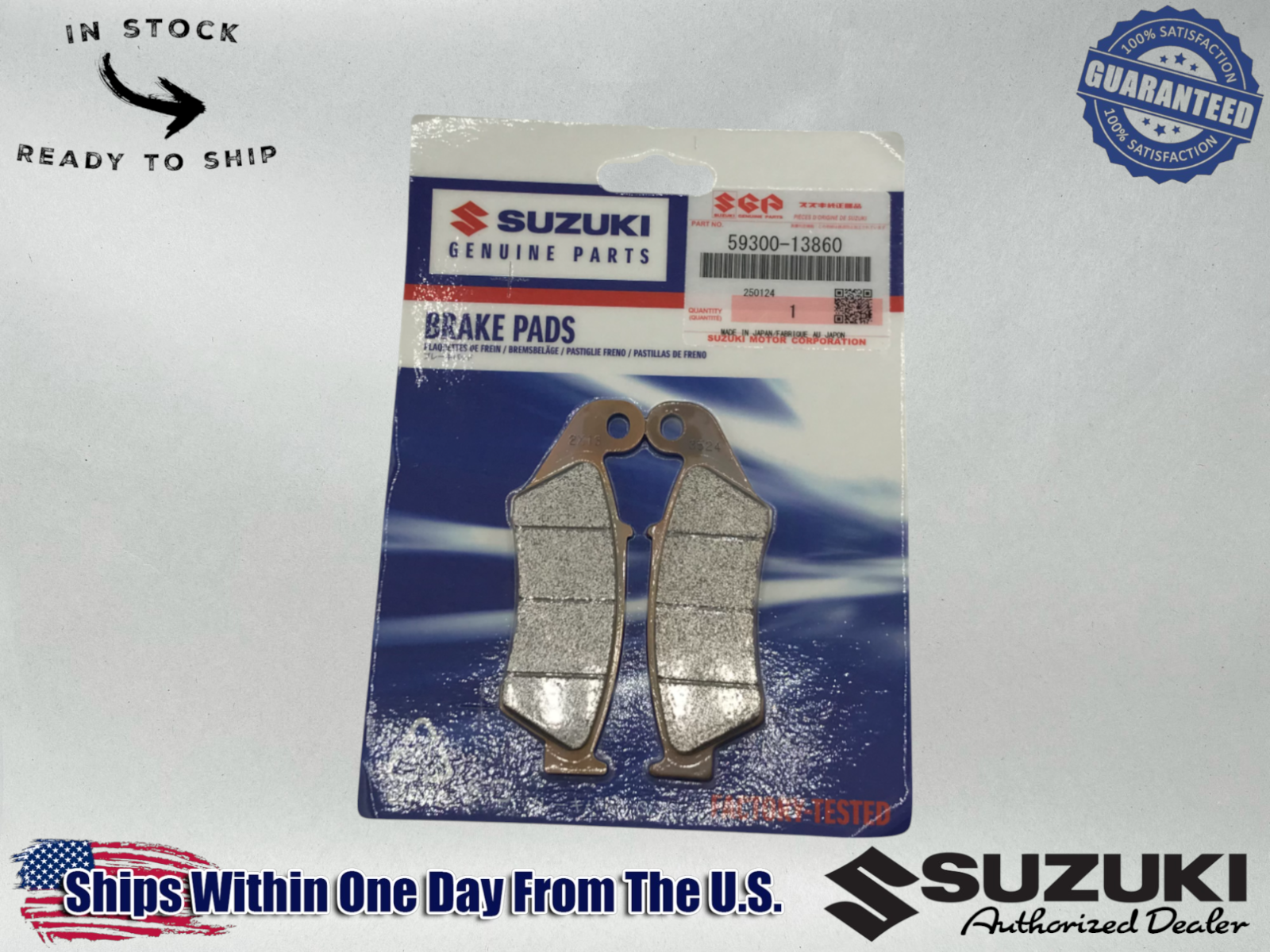 Suzuki Genuine OEM 2000-23 DR-Z400S DRZ 400S FRONT BRAKE PADS 59300-13860