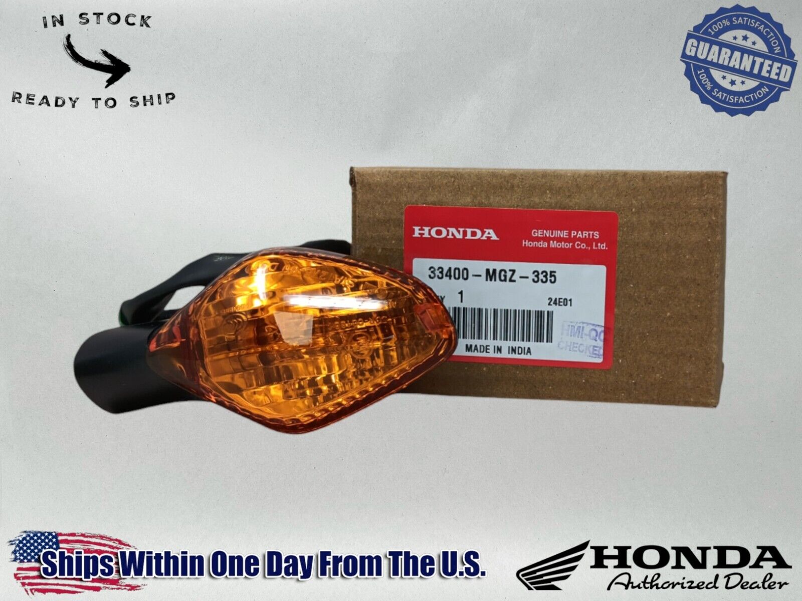 Honda OEM Authentic Right Front Turn Signal Blinker Indicator 33400-MGZ-335
