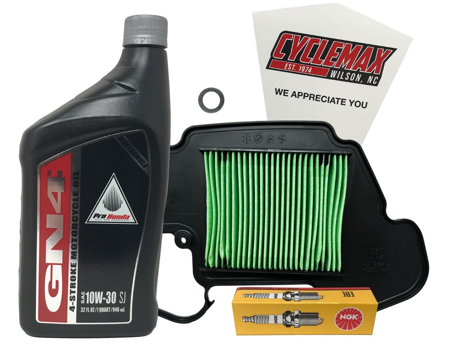 Cyclemax Tune-Up Kit fits 2014-2020 Honda GROM 125 w/ Air Filter & Spark Plug