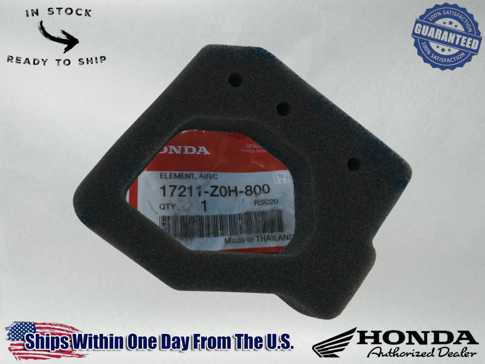 Honda Genuine OEM Authentic Air Cleaner Element Fits GX25 FG110 17211-Z0H-800