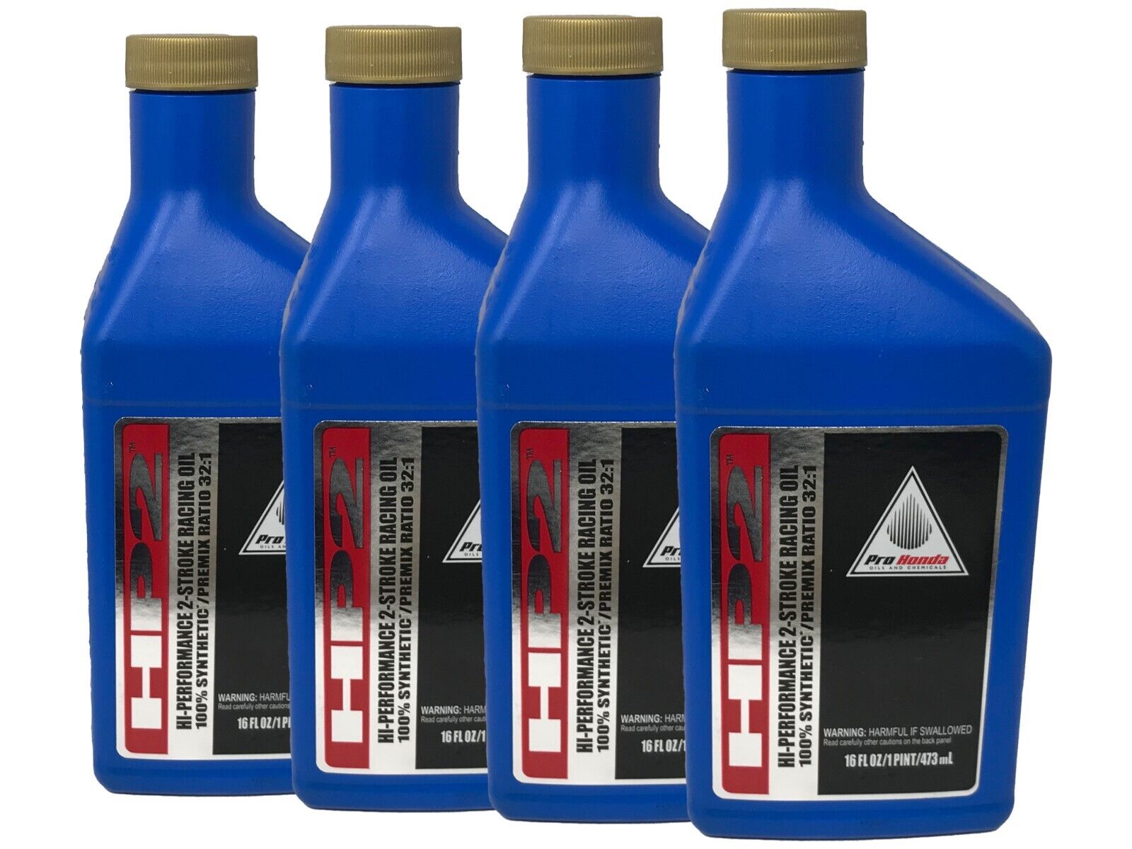 Honda Genuine OEM HP2 Synthetic 2 Stroke Oil Pint 08C35-AH21S01 - 4 Pack