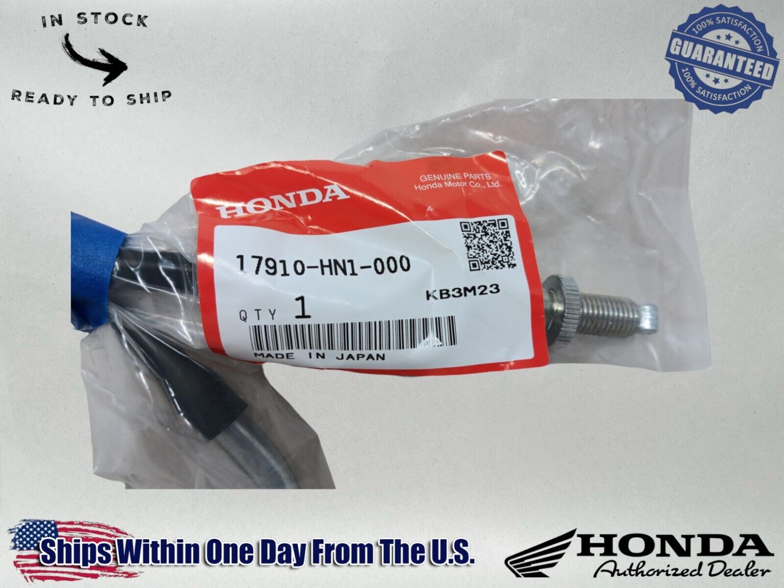 Honda Genuine OEM Authentic Throttle Cable 17910-HN1-000