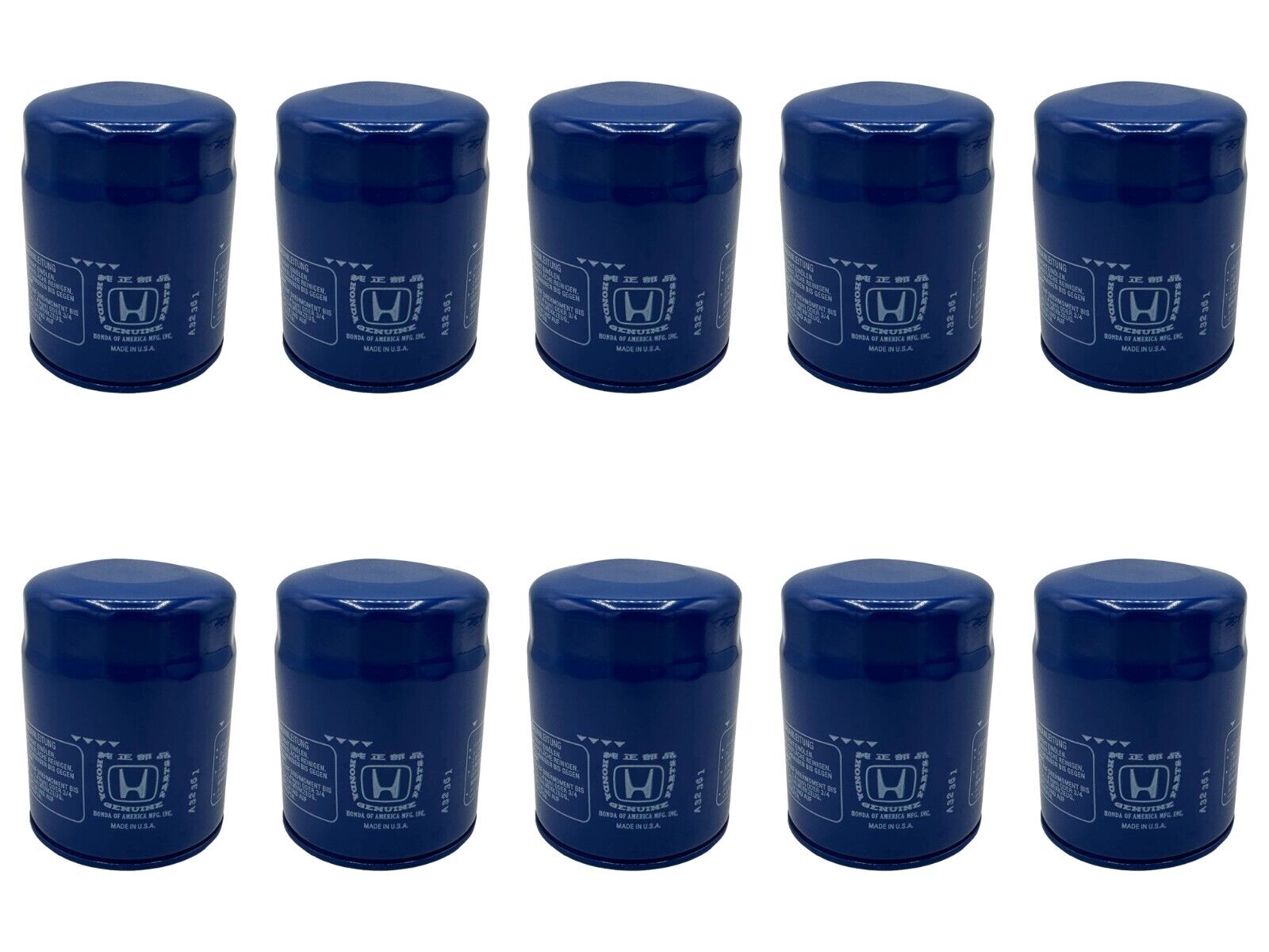 Honda Genuine OEM Authentic Oil Filters 15400-PLM-A02 10 Pack