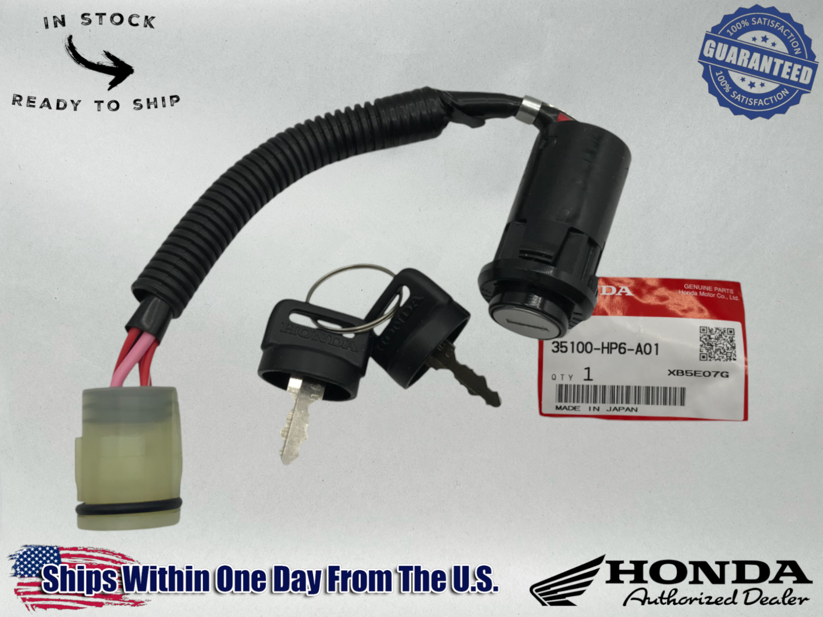 Honda Genuine OEM IGNITION SWITCH 2008-09 TRX700XX SPORTRAX 35100-HP6-A01