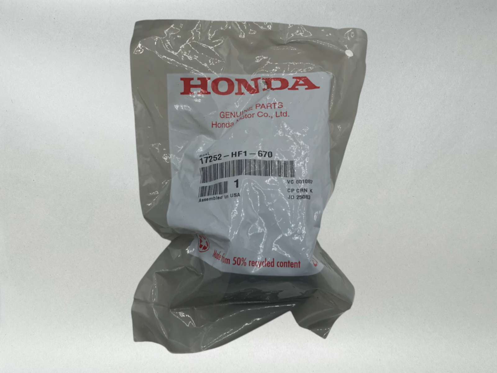 Honda AIRBOX CLEANER INTAKE DUCT TUBE SEAL TRX200, TRX250 RECON 17252-HF1-670