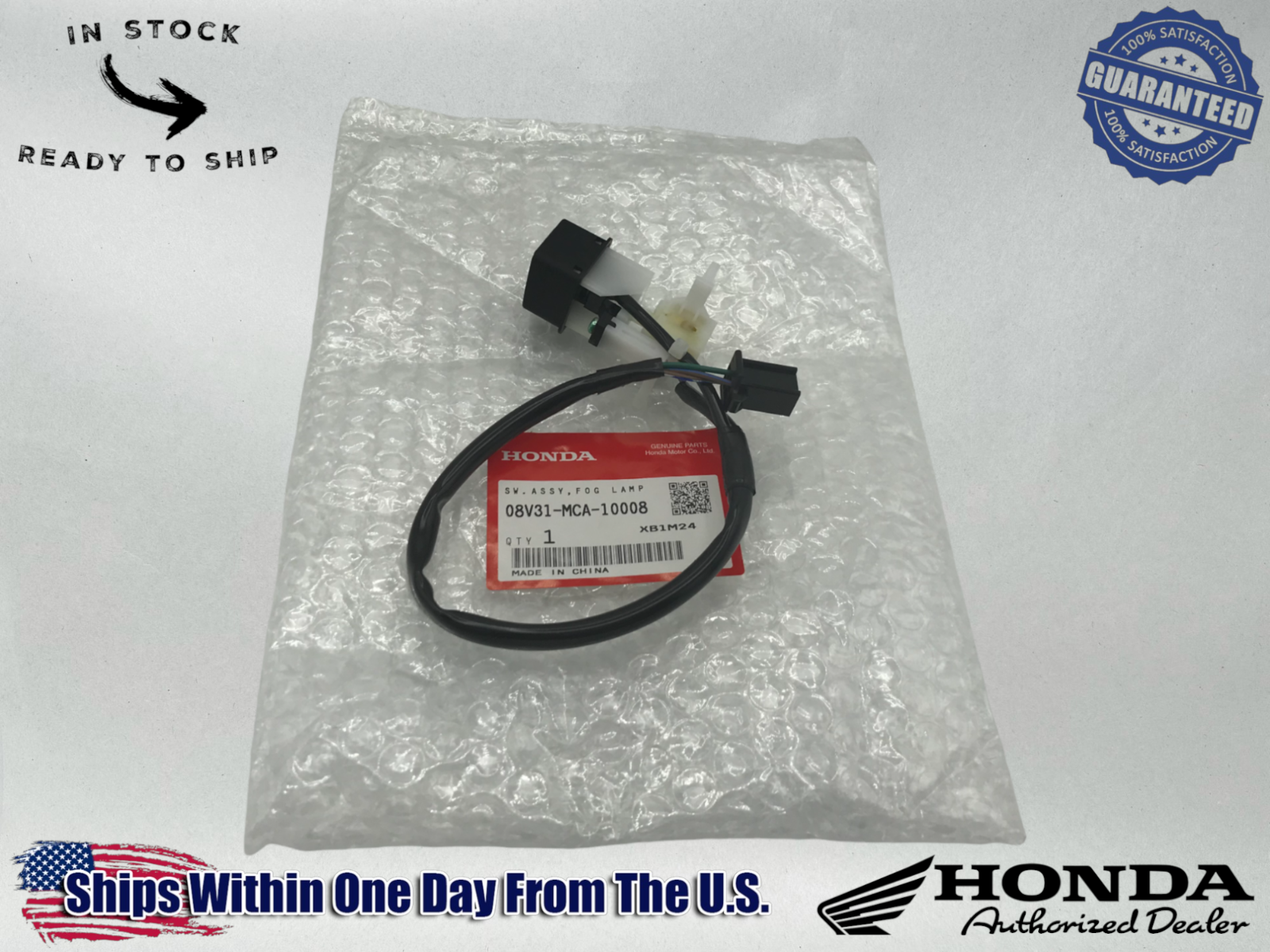 Honda OEM Fog light Lamp Switch 01-10 GL1800 - 08V31-MCA-10008