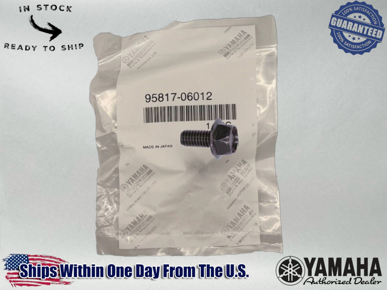 Yamaha Genuine OEM Authentic Flange Bolt - ATV & UTVs 95817-06012-00