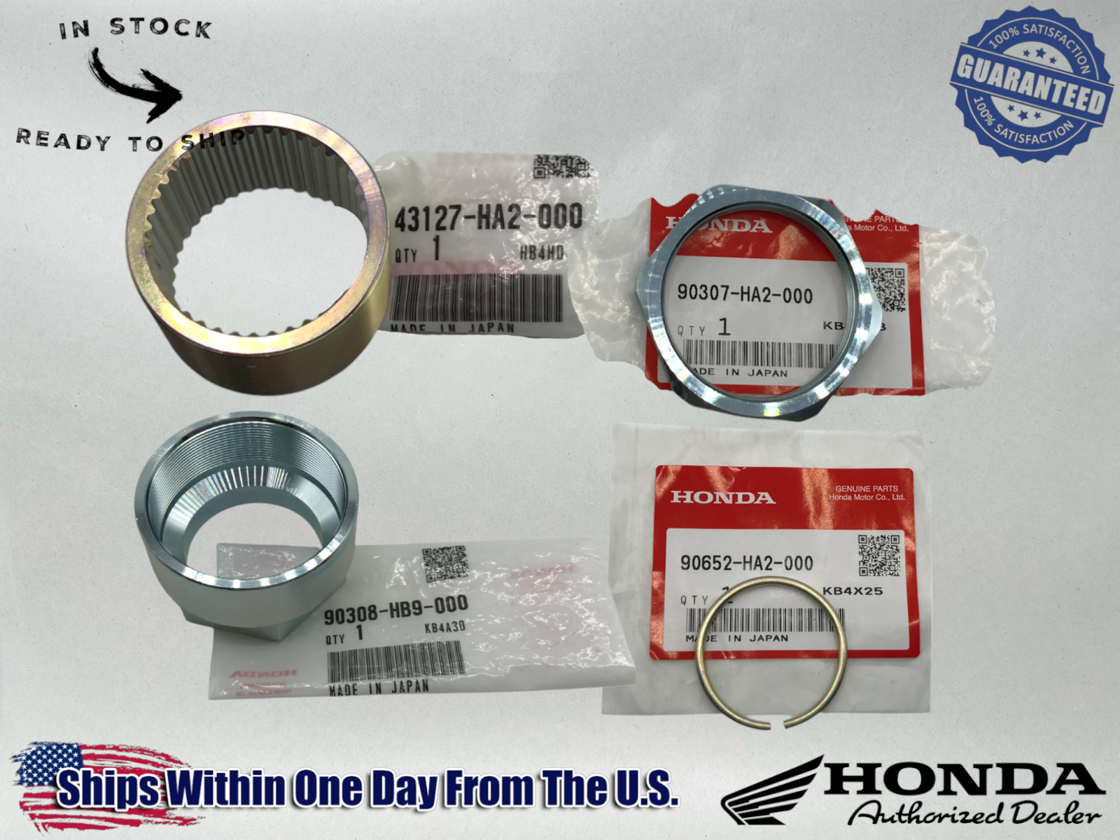 Honda Genuine OEM Axle Lock Nut & Collar TRX250R TRX400EX TRX450R TRX 250R