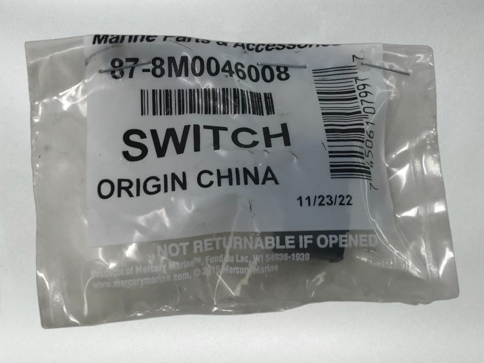 Mercury OEM MerCruiser Shifter Remote Trim Control Paddle Switch 87-8M0046008