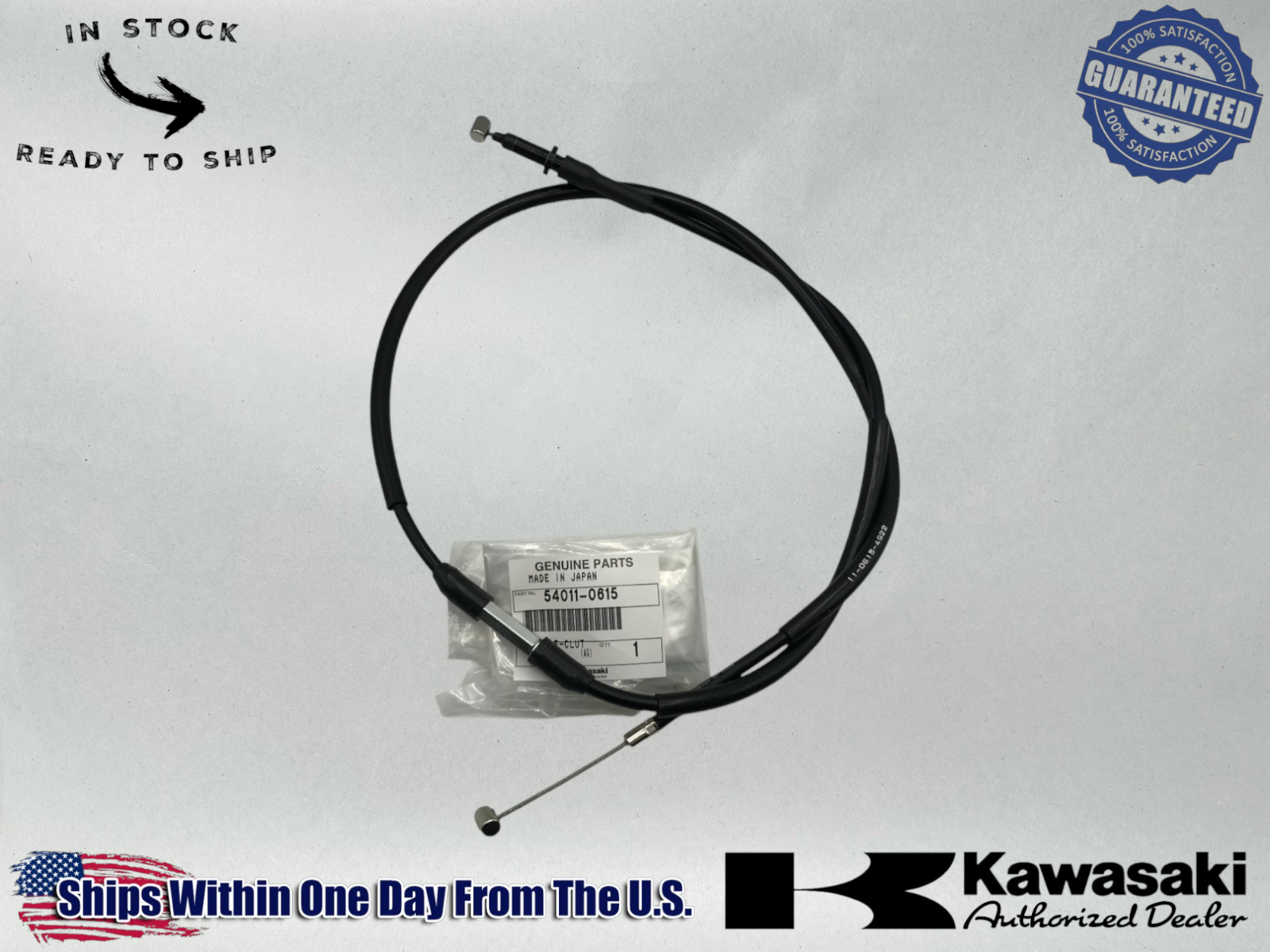 Kawasaki Genuine OEM Authentic 2017-20 KX?250 KX 250F CLUTCH CABLE 54011-0615