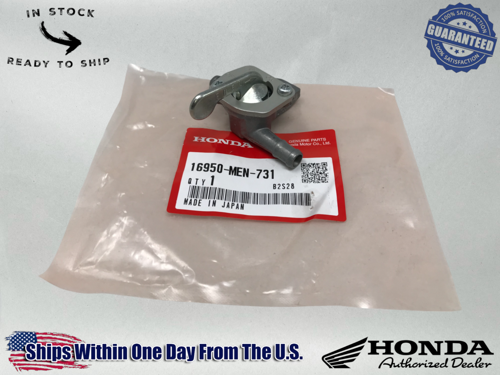 Honda OEM Fuel Valve Petcock 02-08 CRF450 R Gas Petrol Tap #X14 16950-MEN-731