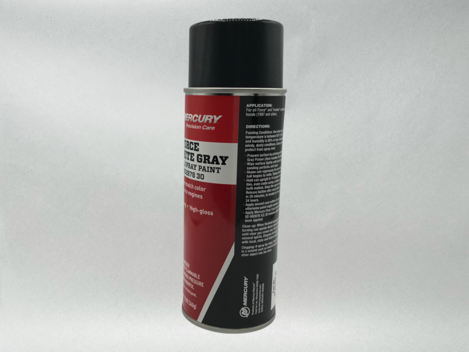 Mercury Genuine OEM Authentic Force Graphite Gray Enamel Spray Paint 80287830