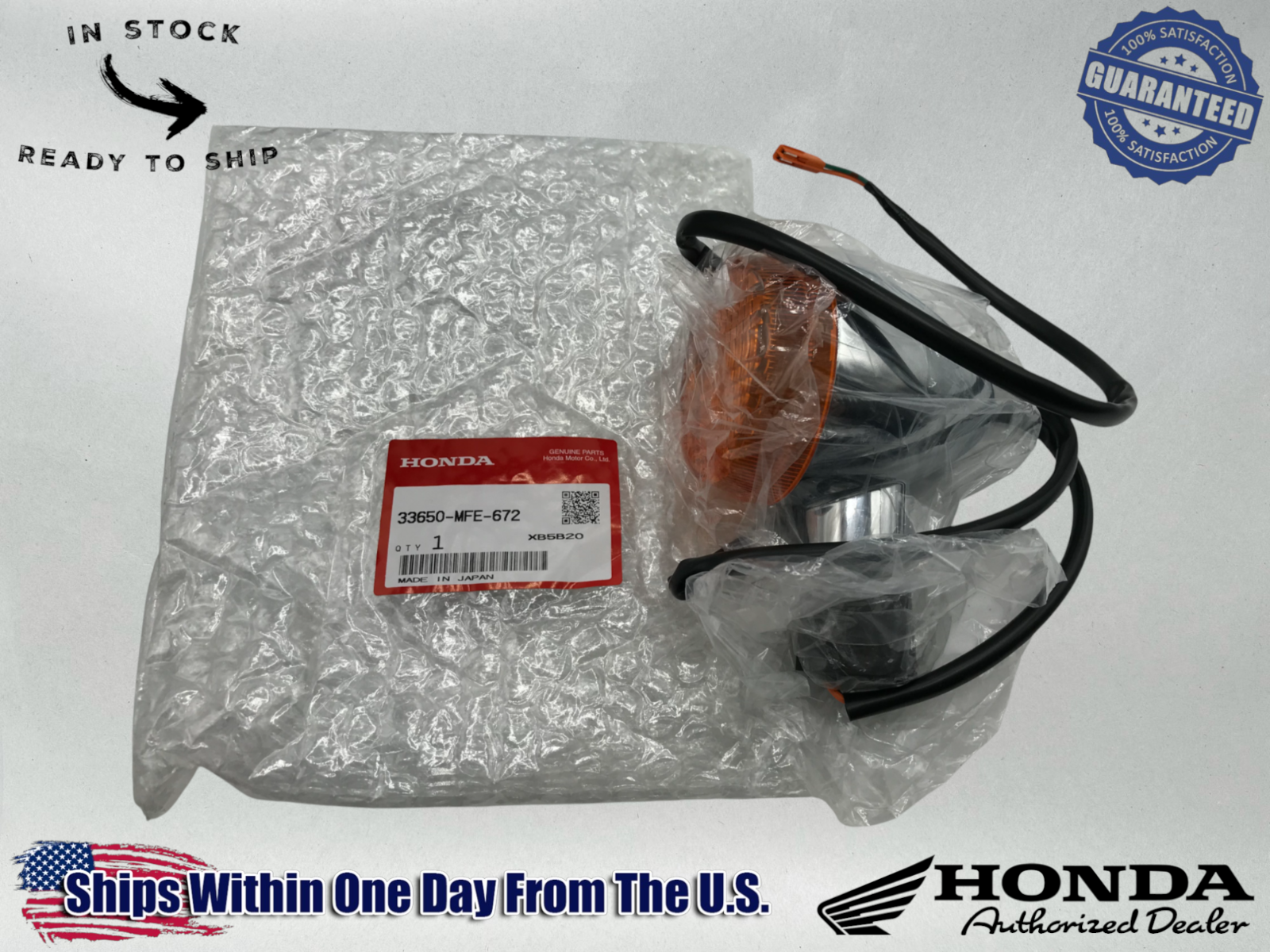 Honda OEM LT Rear Turn Signal 07-14 VT750C2/C2F Shadow Spirit 33650-MFE-672