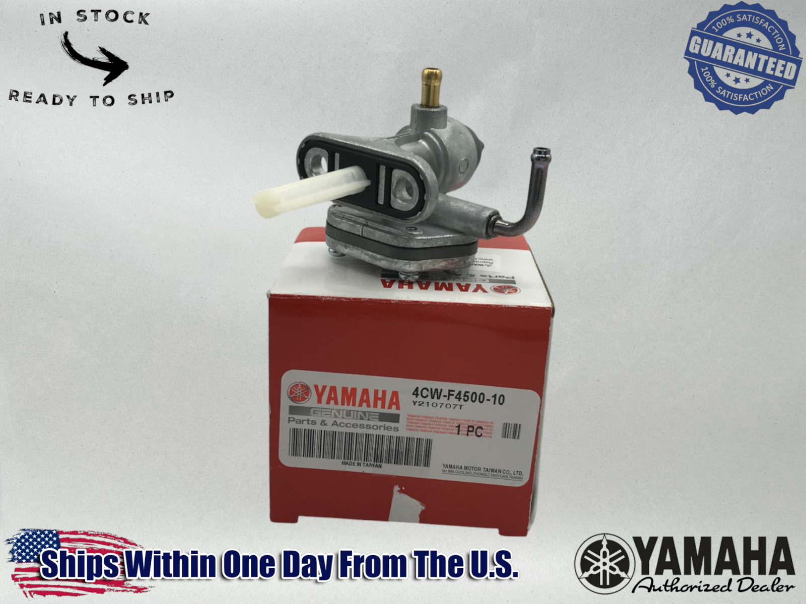 Yamaha Genuine OEM Authentic 2003-11 PETCOCK ON OFF VALVE GAS 4CW-F4500-10-00