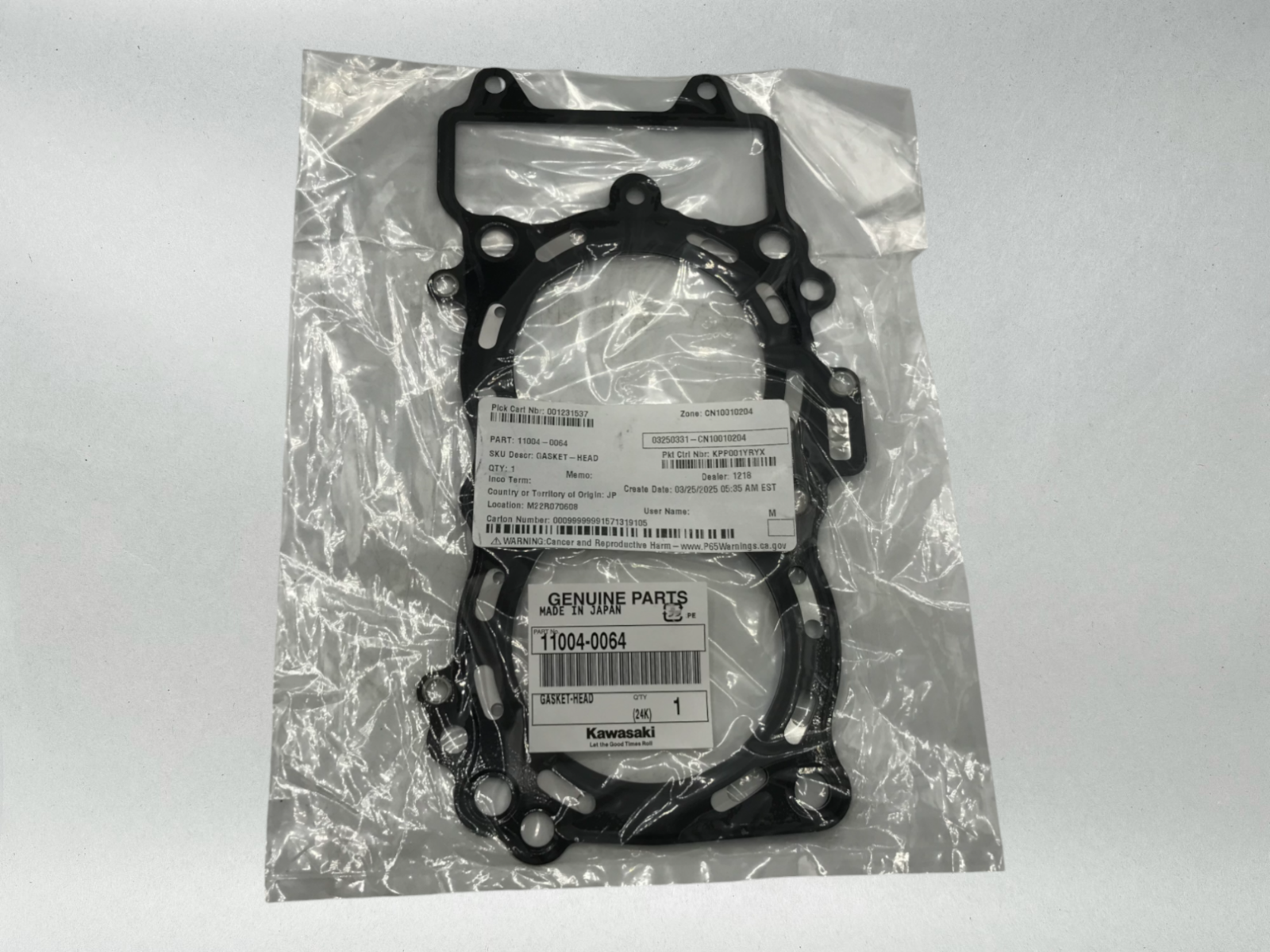 Kawasaki Genuine OEM 2006-24 NINJA VERSYS VULCAN S 650 650R HEAD GASKET 11004-0064