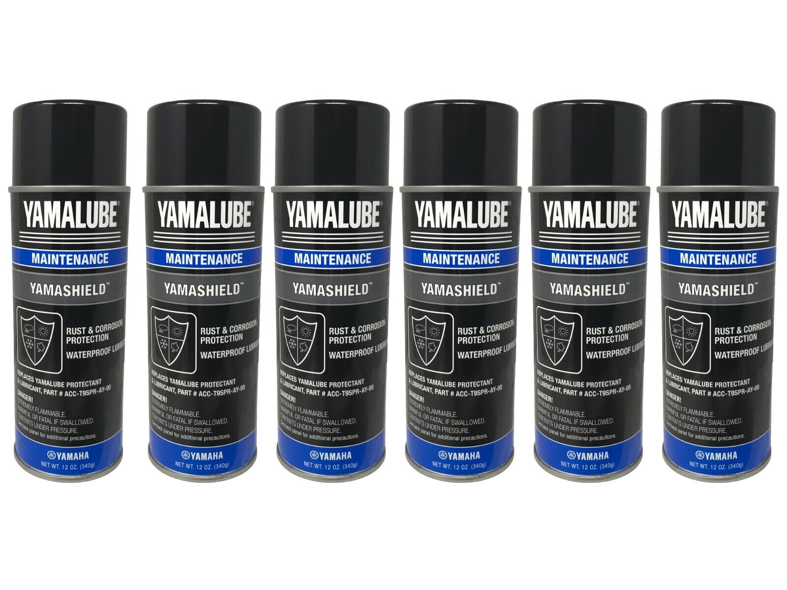 Yamaha Genuine OEM Yamalube 12 Oz. Yamashield Can ACC-YAMSH-LD-00 - 6 Pack
