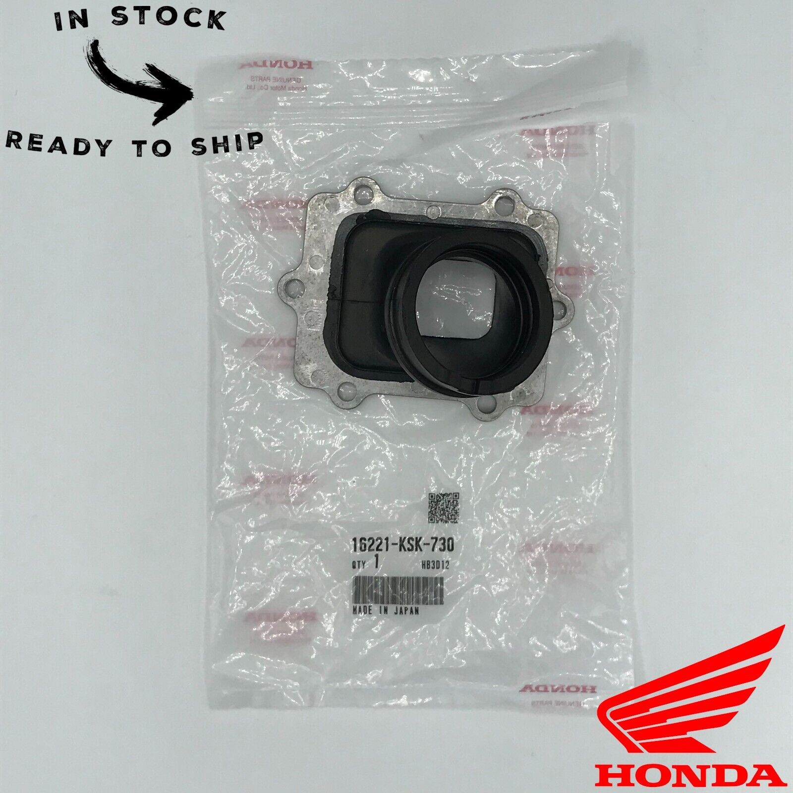 Genuine OEM Honda Intake Boot Carburetor Insulator 16221-KSK-730