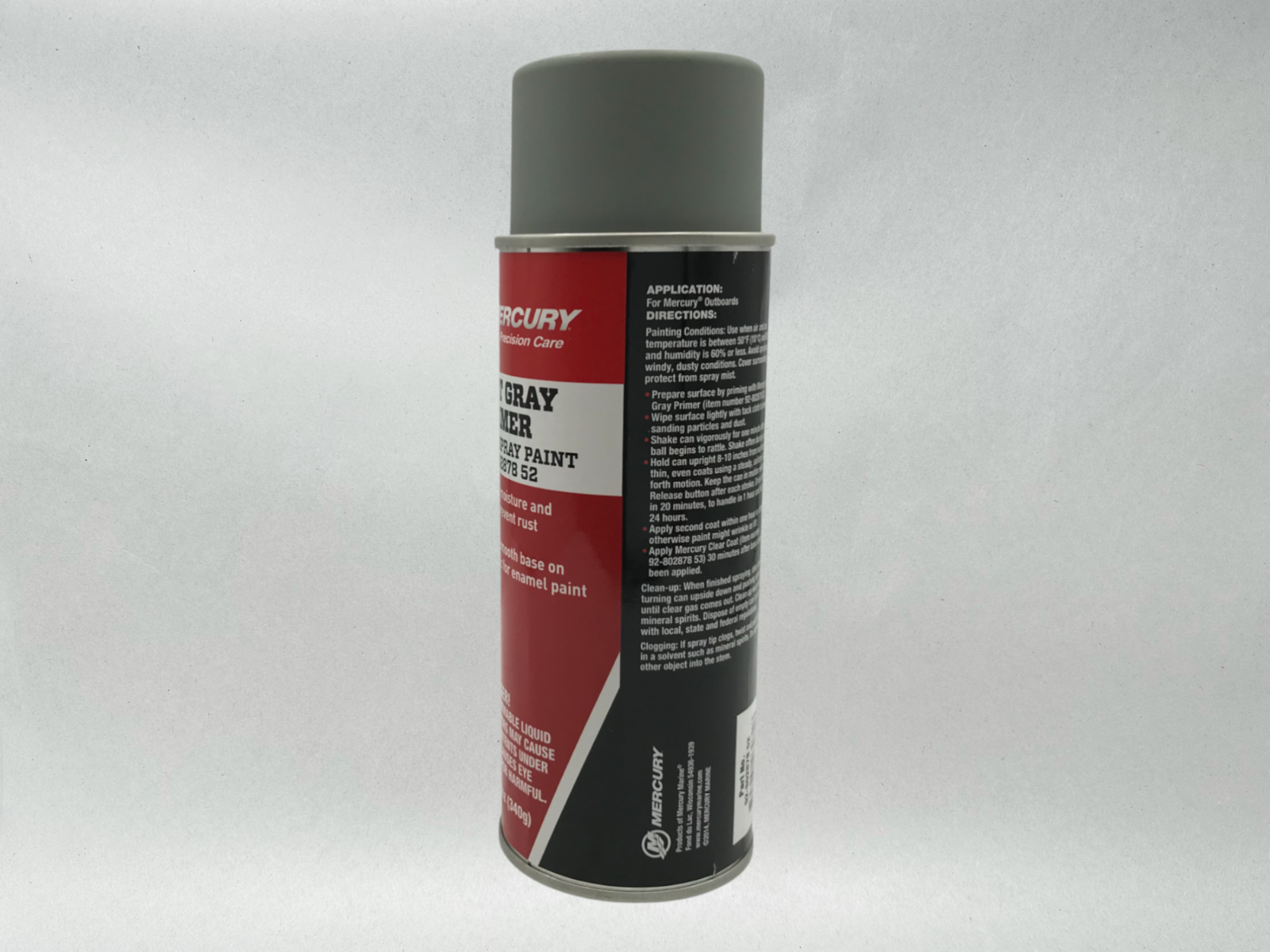 Mercury OEM Authentic Light Grey Primer Enamel Spray Paint Can PN 92-80287852