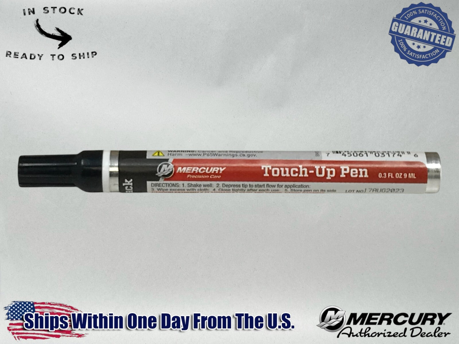 Mercury OEM Authentic Quicksilver Phantom Black Touch Up Pen 92-8m0137135