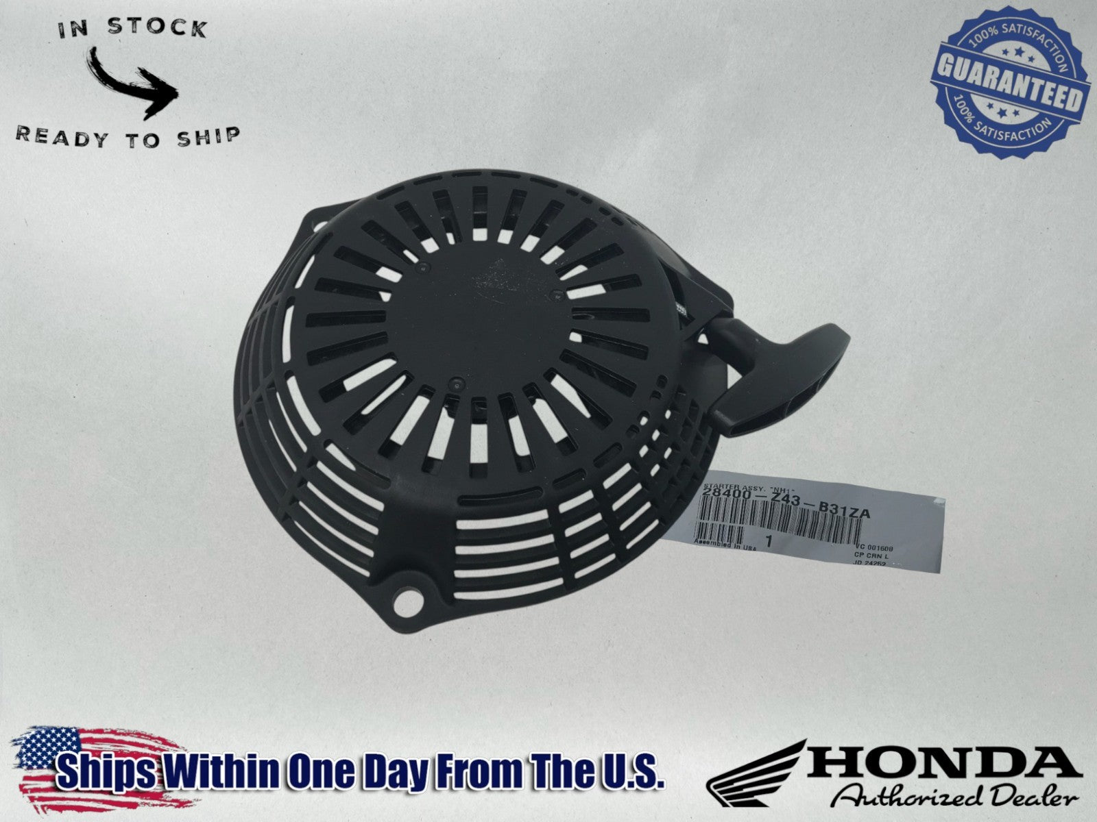 Honda Genuine OEM 28400-Z43-B31ZA Starter RECOIL Assembly EB2800 EG2800