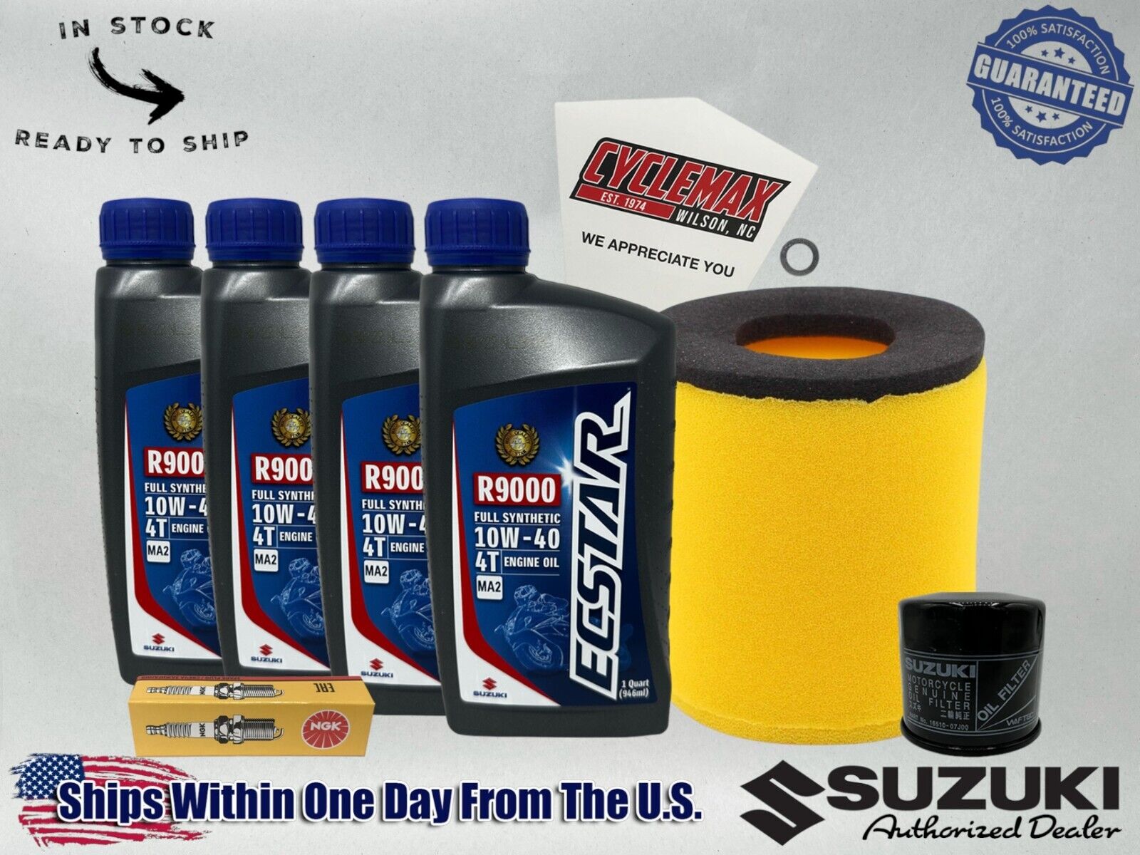 Cyclemax FS Ecstar R9000 Tune-Up Kit fits 2018-2024 Suzuki KINGQUAD 400 LT-A400