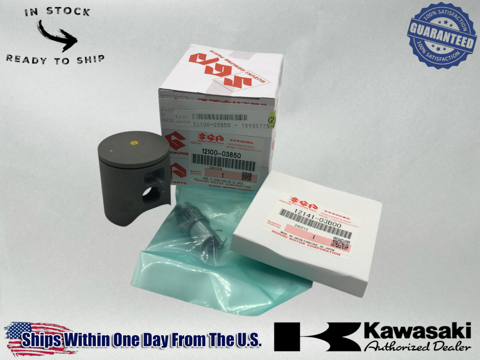 Suzuki Genuine OEM 2002-23 RM85 RM 85 85L TOP END PISTON KIT 12100-03850