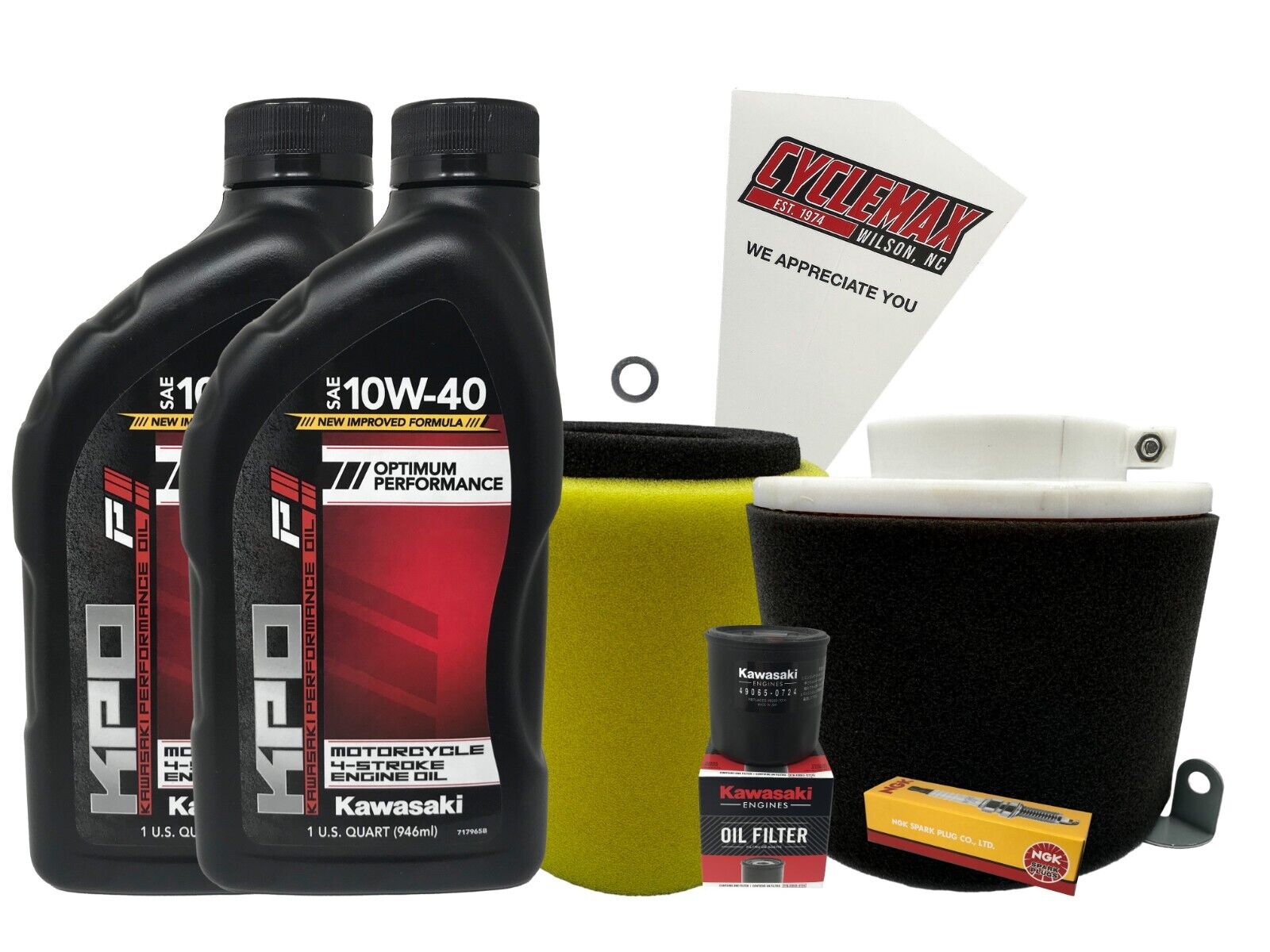 Cyclemax Standard Tune Up Kit with Spark Plugs fits 2005-2010 Kawasaki Mule 600