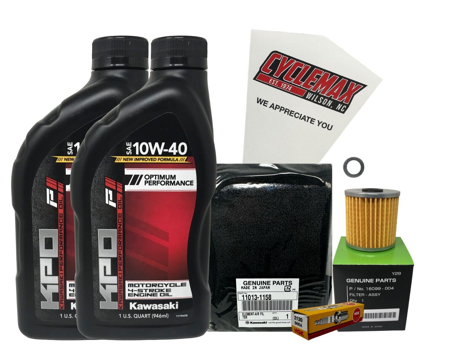 Cyclemax Standard Tune Up Kit with Spark Plugs fits 1989-1998 Kawasaki BAYOU 300
