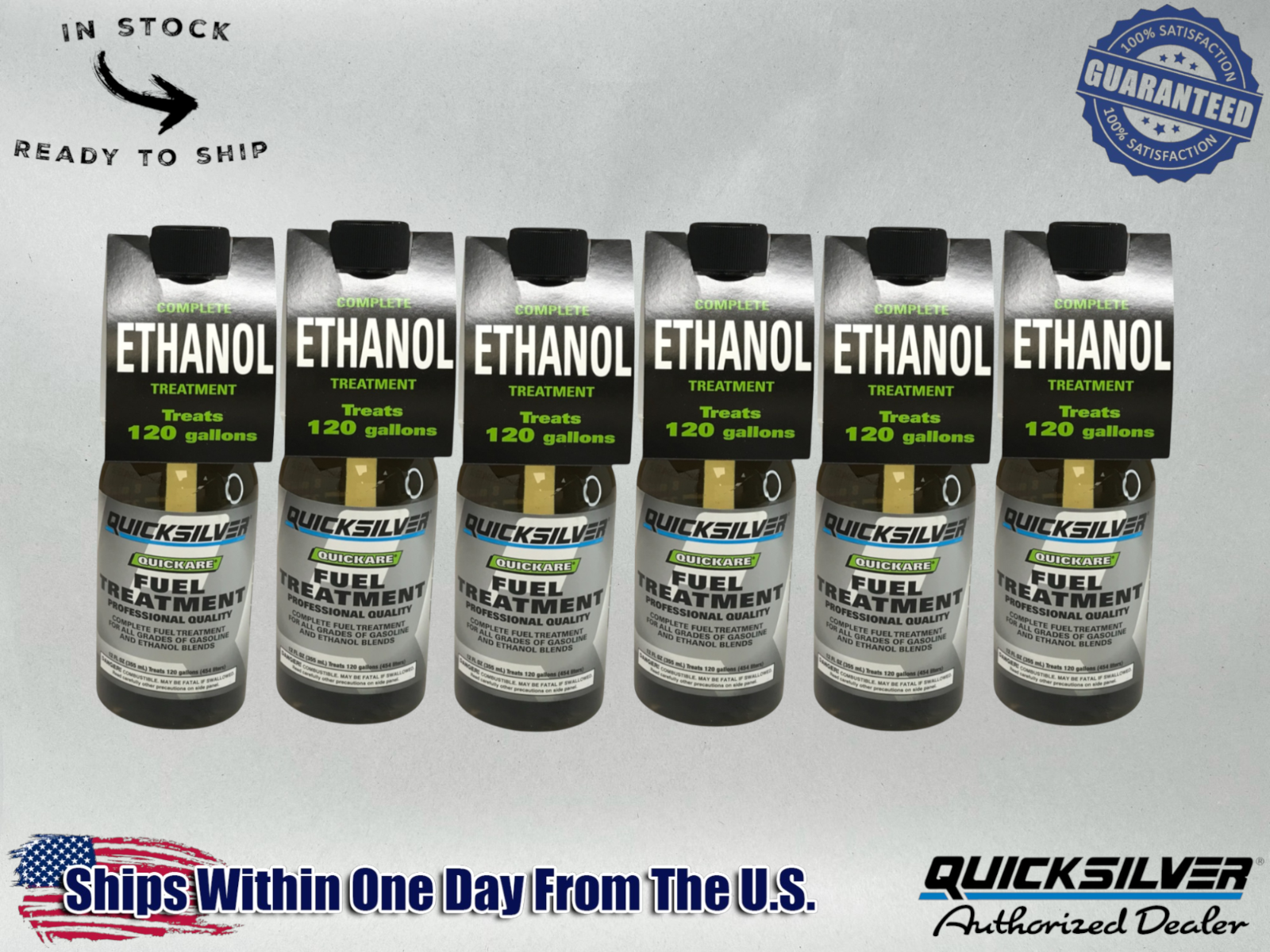 Mercury Genuine OEM Authentic Quickare Fuel Treatment 12 oz 92-8M0047920 6 Pack