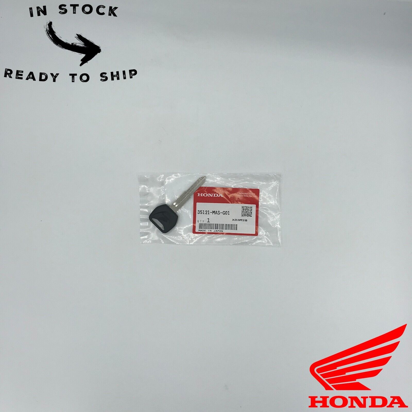 Genuine OEM Honda Blank Key 35121-MAS-G01