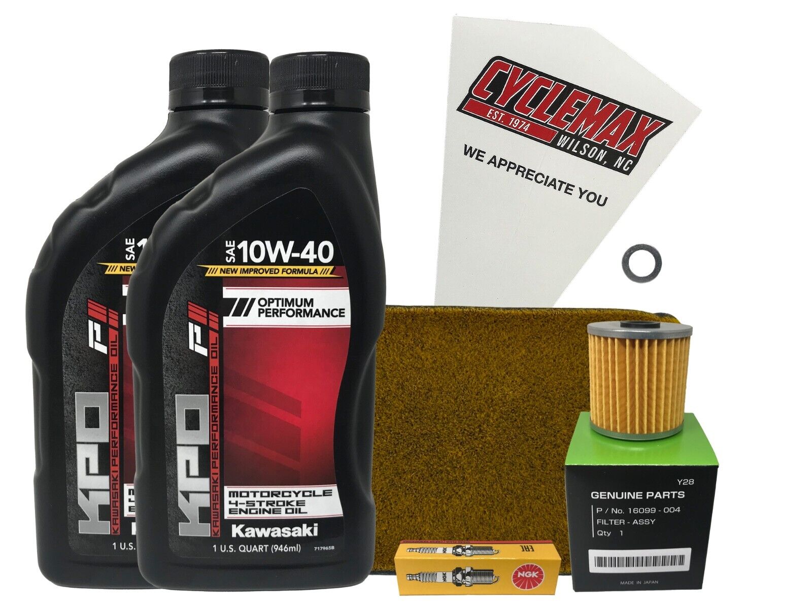 Cyclemax Standard Tune Up Kit with Spark Plugs fits 1999-2005 Kawasaki BAYOU 300