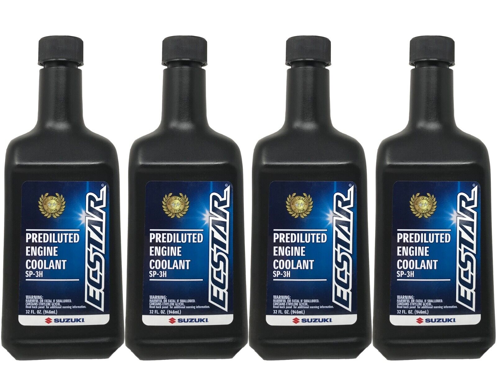 Suzuki Genuine OEM Ecstar Prediluted Engine Coolant 990A0-02E10-01Q - 4 Pack